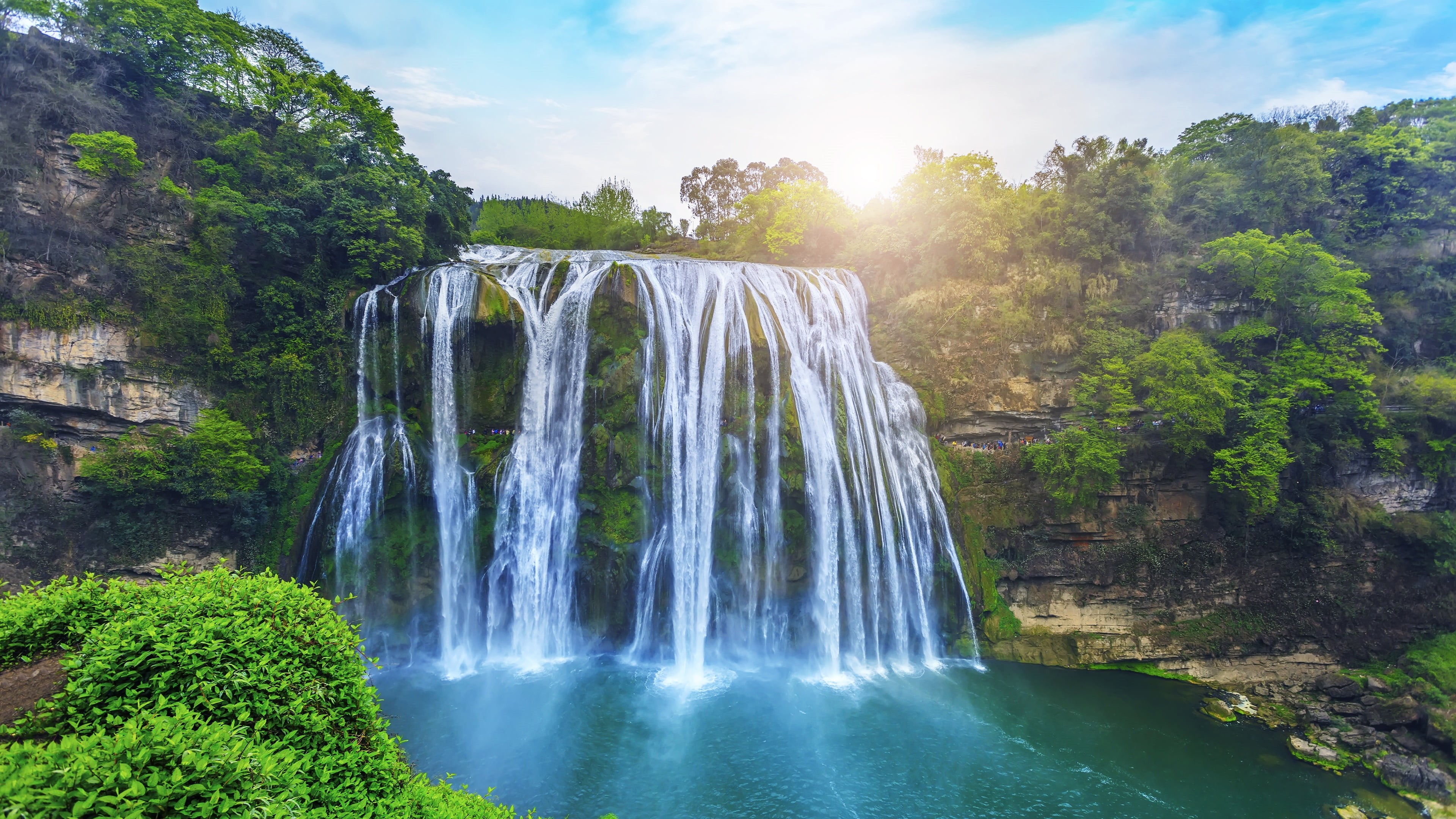 nature, idyllic, asia, environment, forest, blurred motion, power in nature, body of water, china, plant, zhenning, tourist attraction, beauty in nature, HD Wallpaper