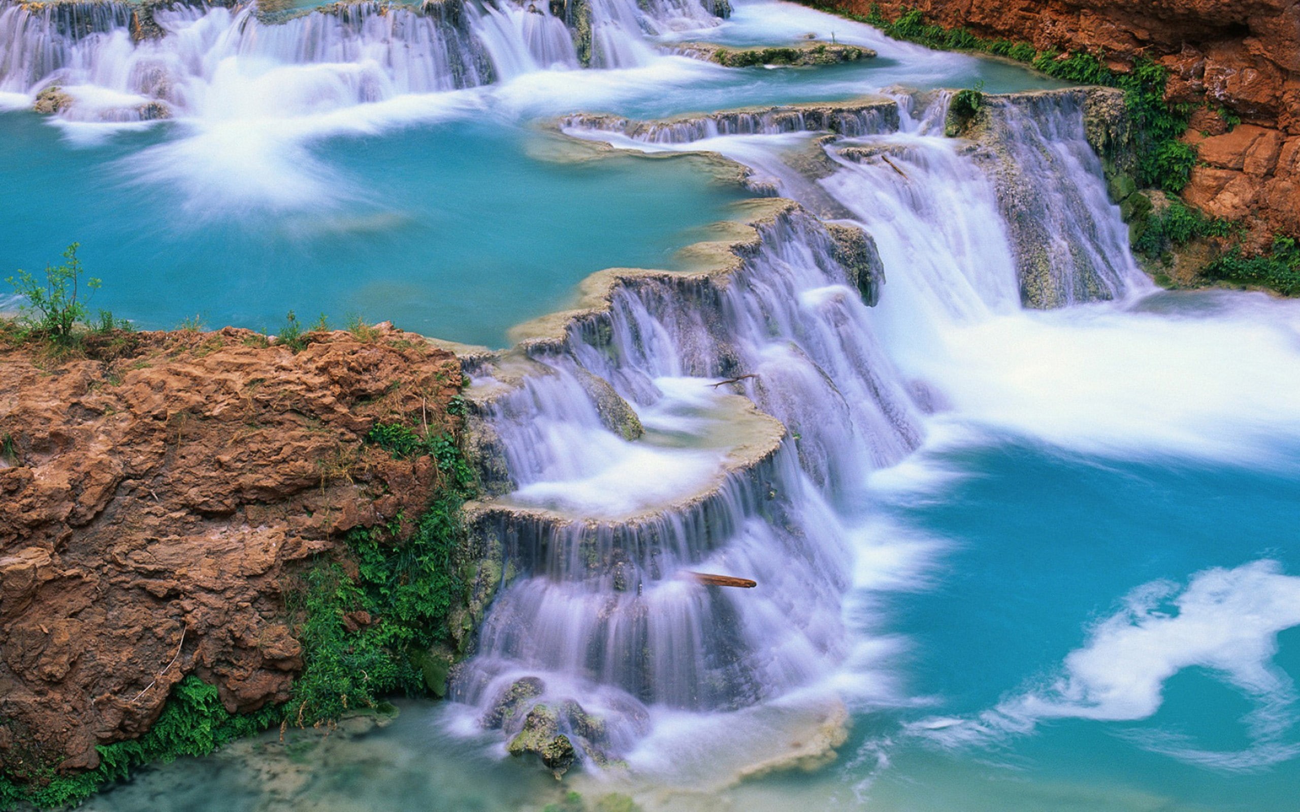 mexico, agua, blue, 2K, water, hd, waterfalls, desktop, cascading, azul, HD Wallpaper