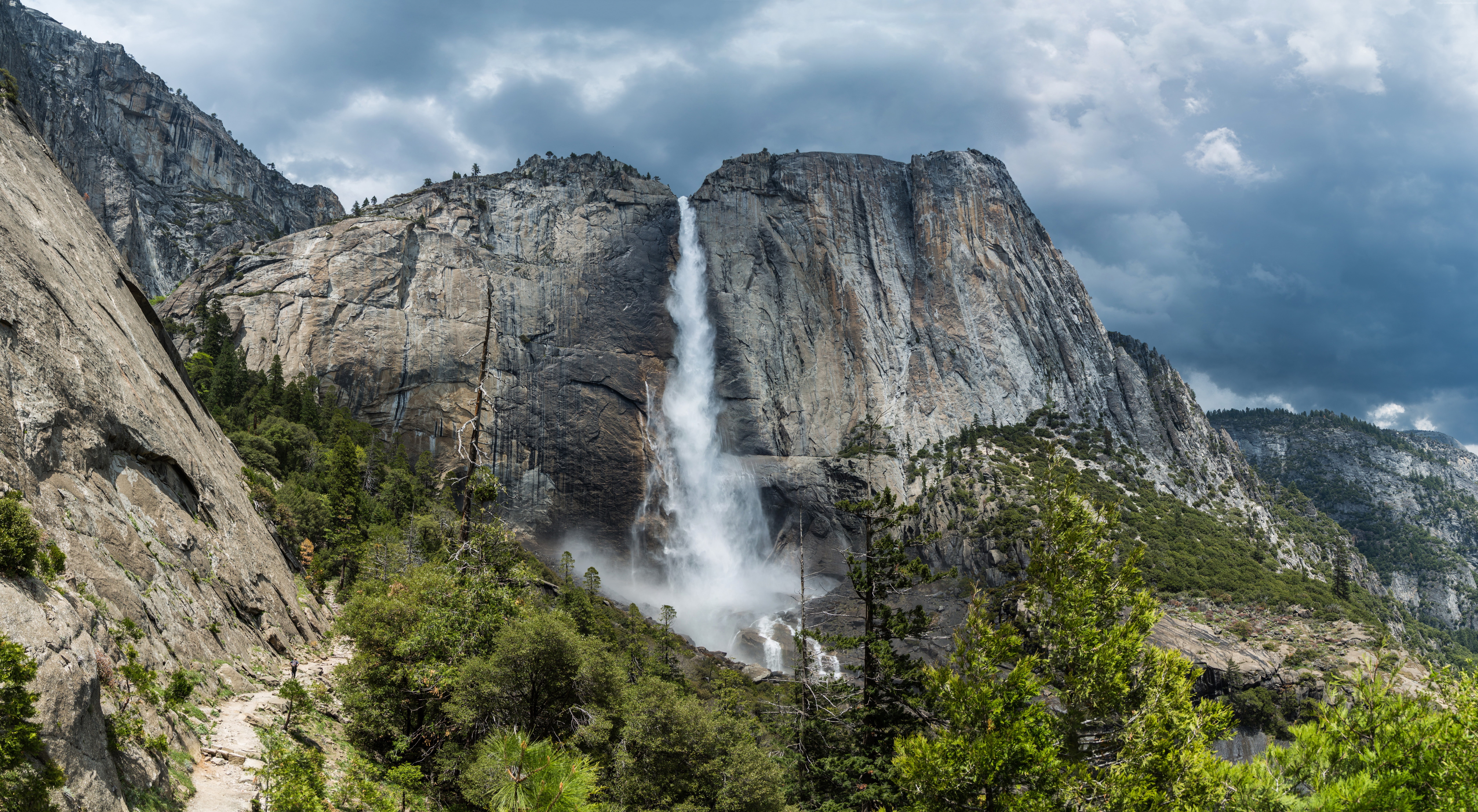 waterfall, OSX, 8k, 4k, yosemite, 5k, 8K, forest, apple, HD Wallpaper