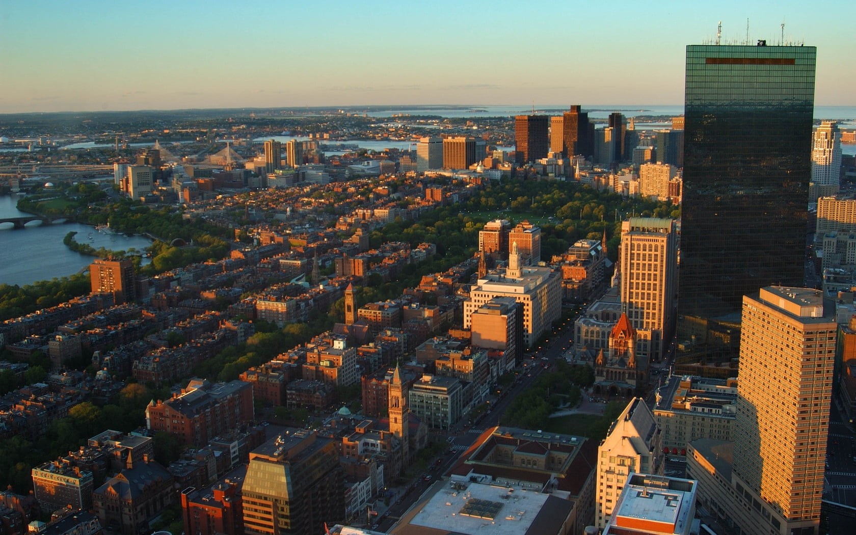 office building exterior, high Angle View, scenics, day, famous Place, urban Scene, street, sunset, tall - high, urban Skyline, built Structure, outdoors, HD Wallpaper