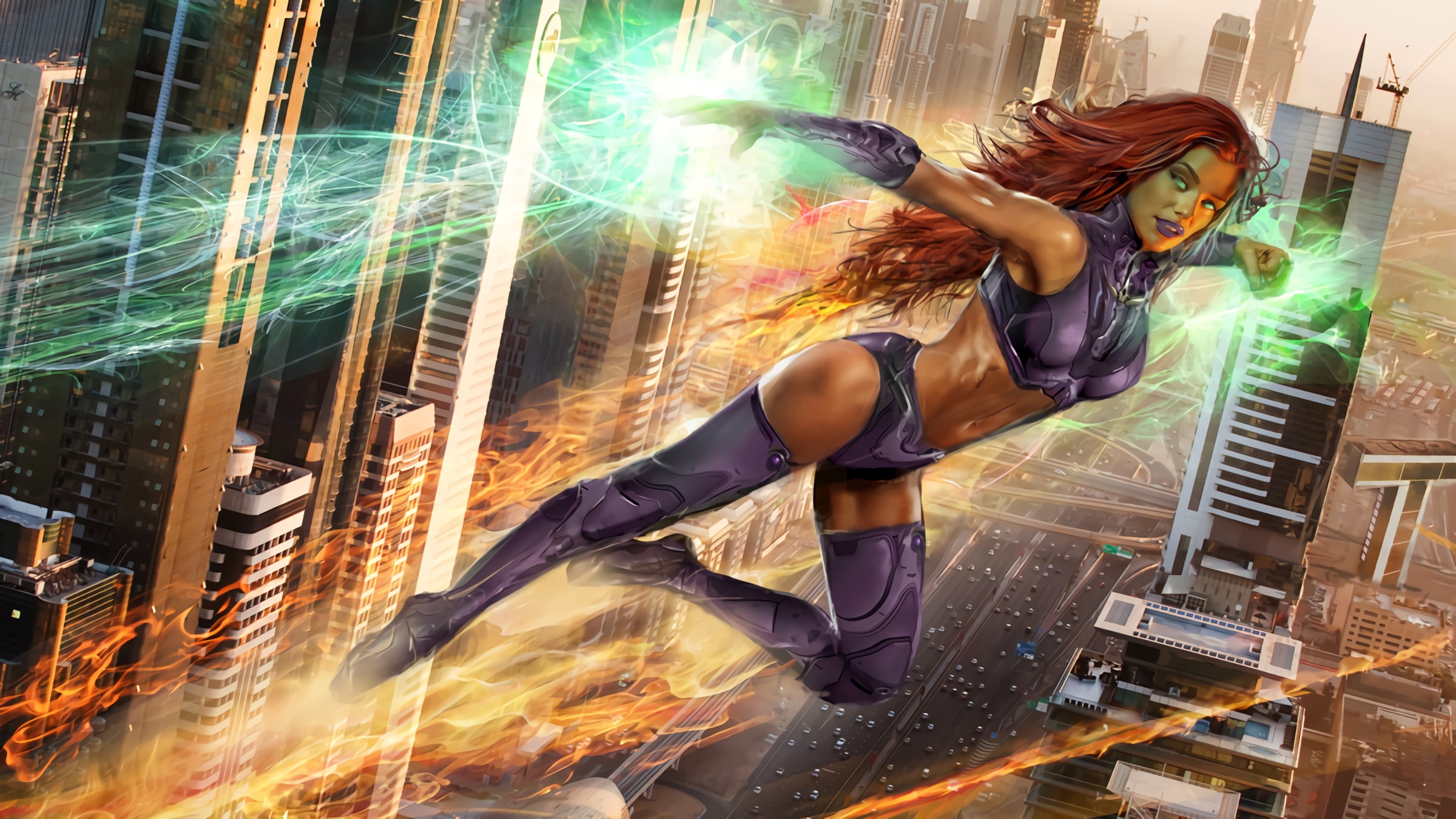 Starfire (DC Comics), Starfire, Teen Titans, DC Comics, Comics, 1080P, HD Wallpaper