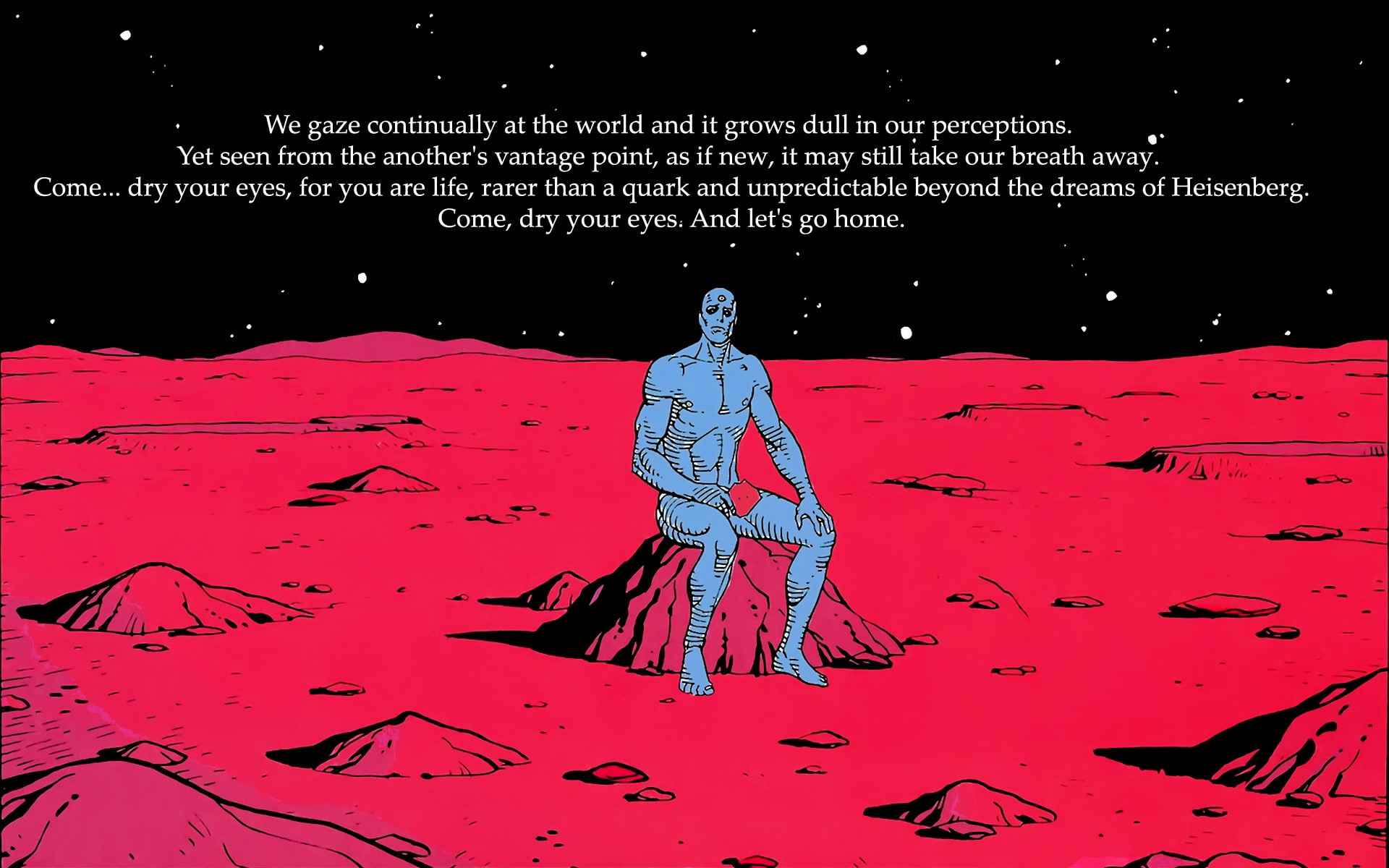 manhattan, dr, 1080P, hd, cartoon/comic, watchmen, HD Wallpaper