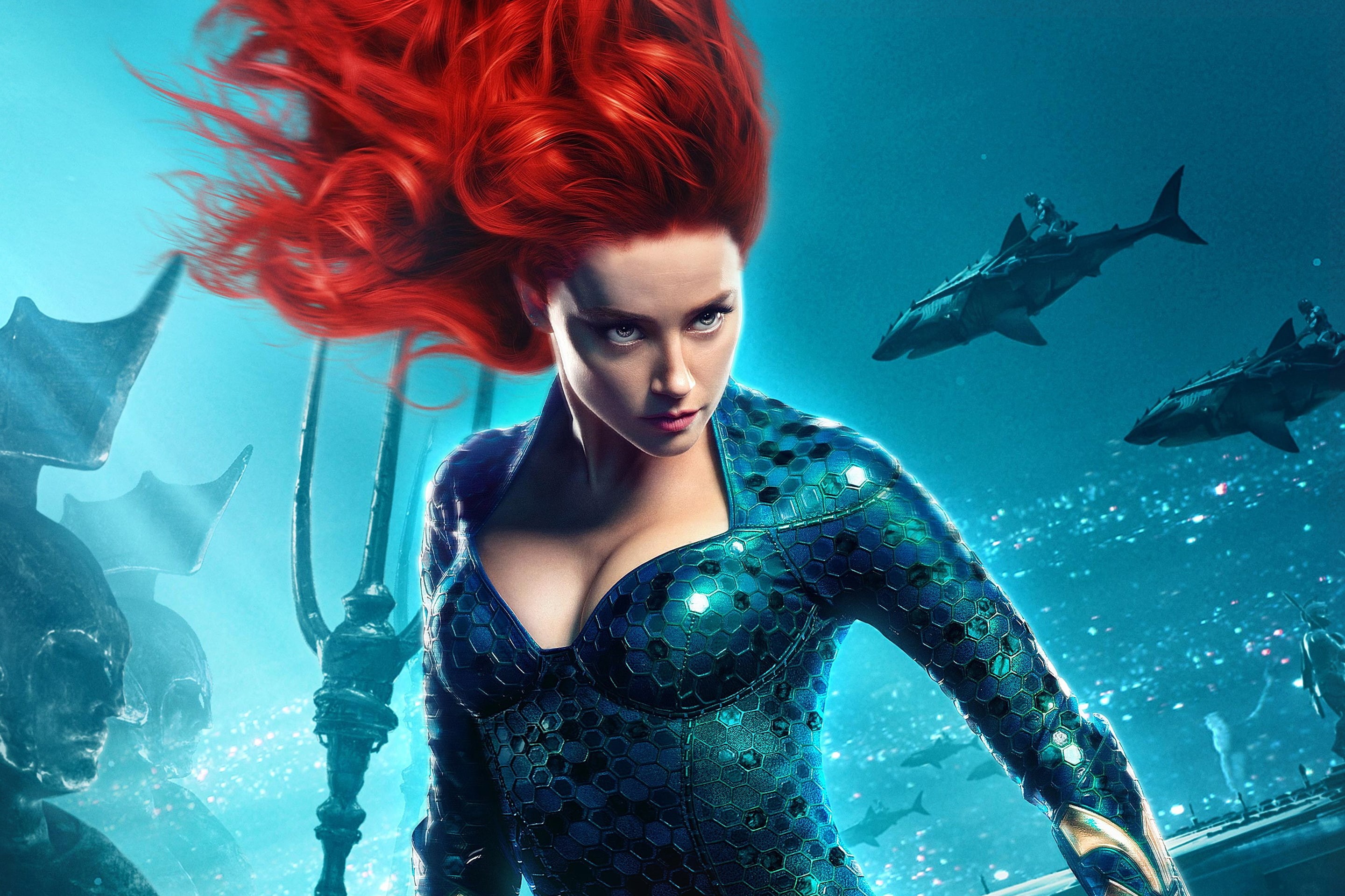 2K, Amber Heard, Mera, Aquaman, Justice League, HD Wallpaper