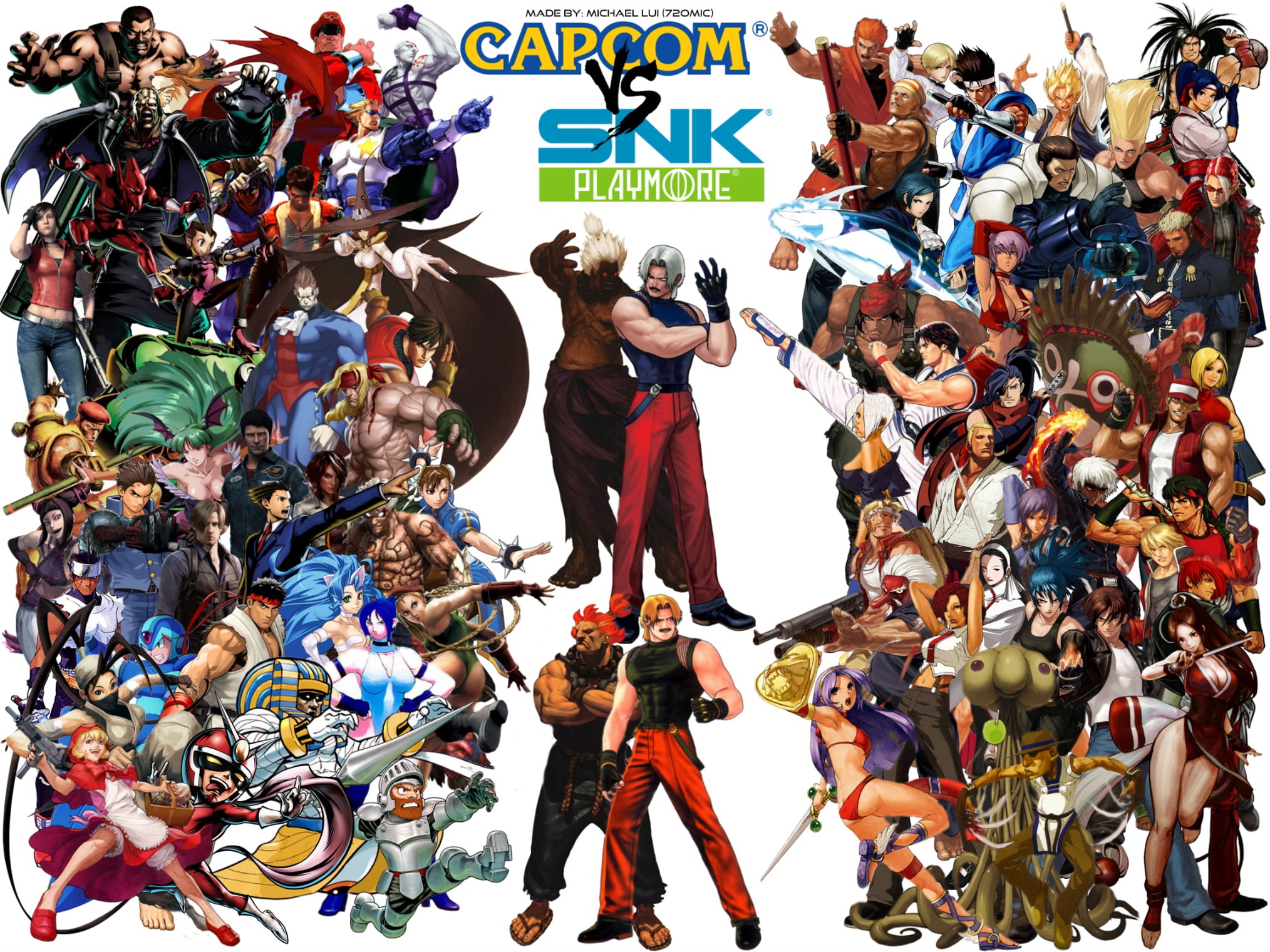 1080P, digital, video game characters, movie characters, anime, SNK, Capcom, Video Game Art, Video Game Heroes, HD Wallpaper