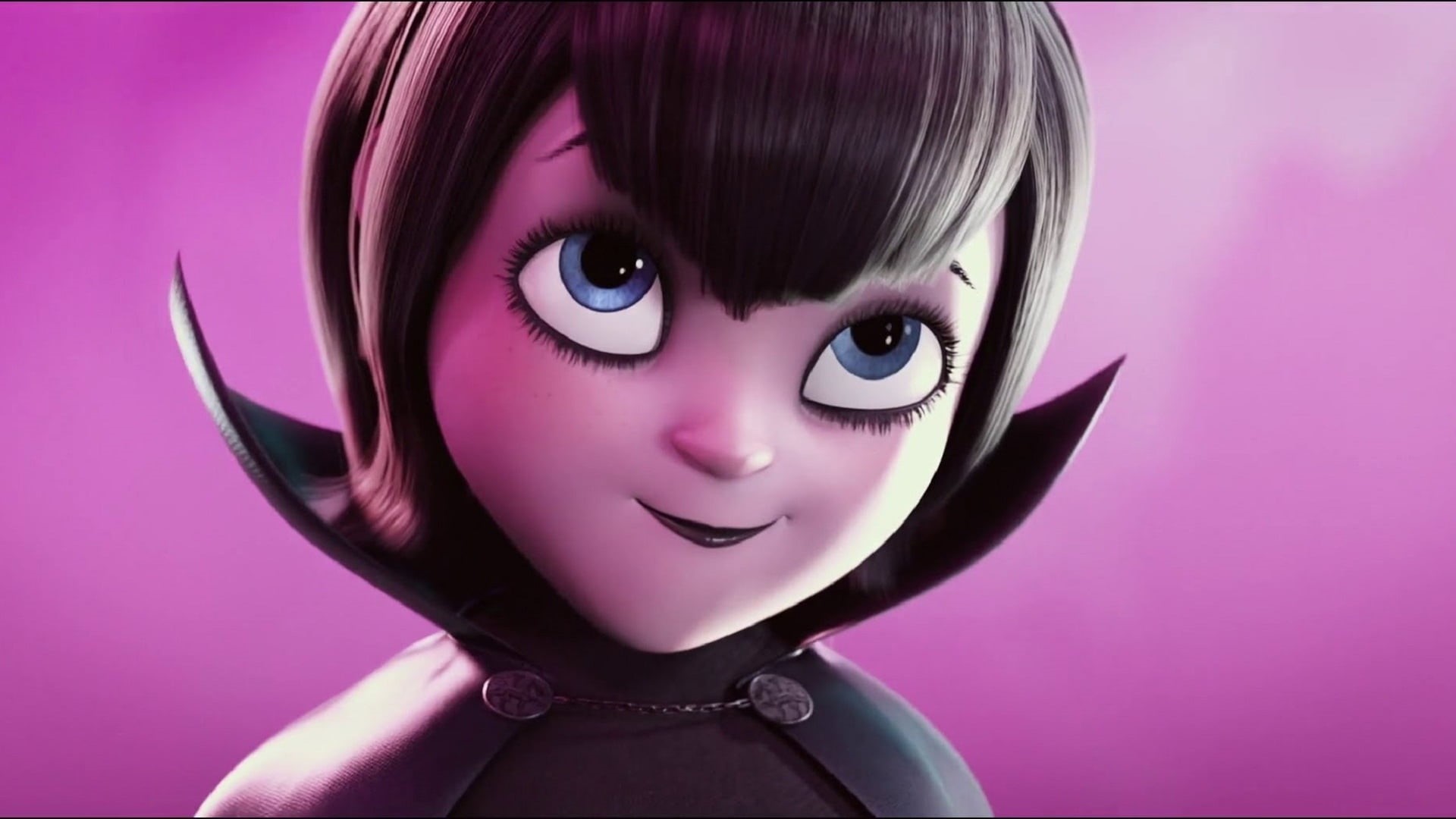 make-up, pink color, portrait, fashion, close-up, body part, purple, bangs, face, colored background, eyeshadow, Hotel Transylvania, headshot, cartoon, HD Wallpaper