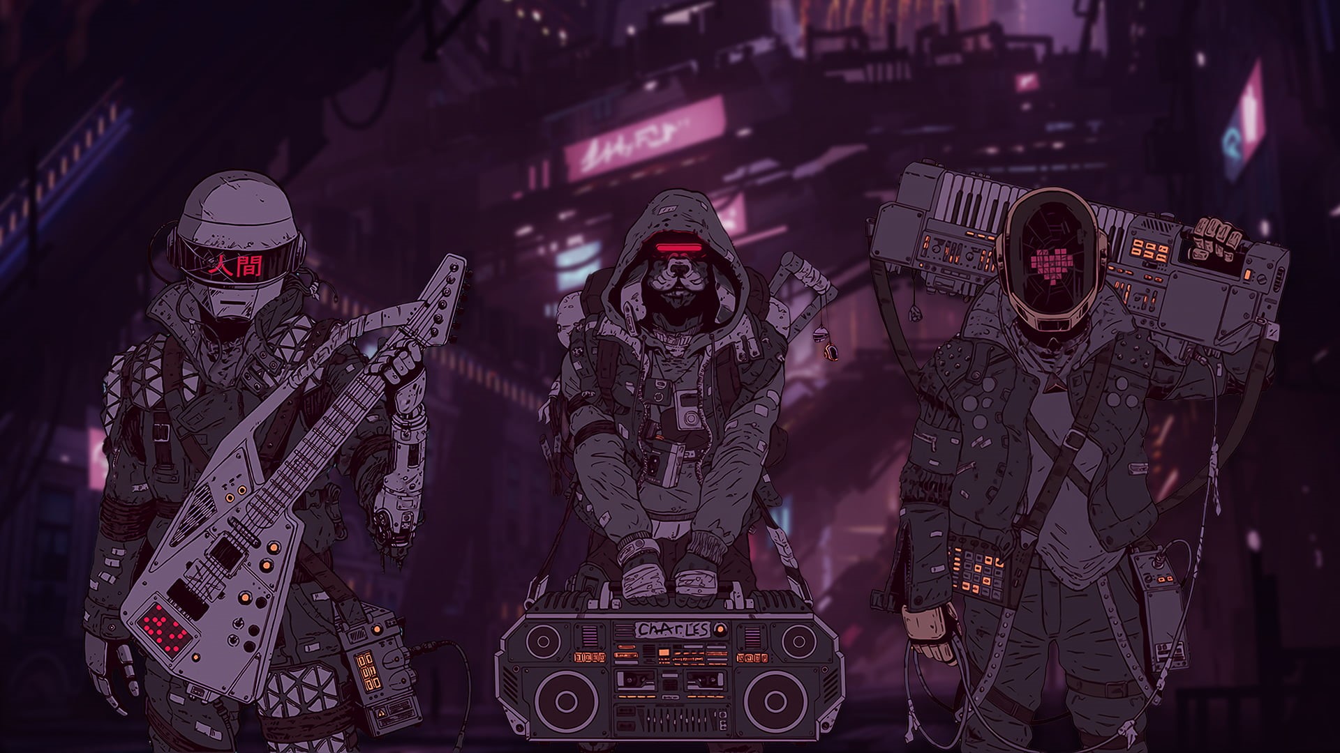 arts culture and entertainment, robot, medium group of people, star, cyberpunk, transportation, technology, Thomas, Daft Punk, clothing, 1080P, mode of transportation, HD Wallpaper