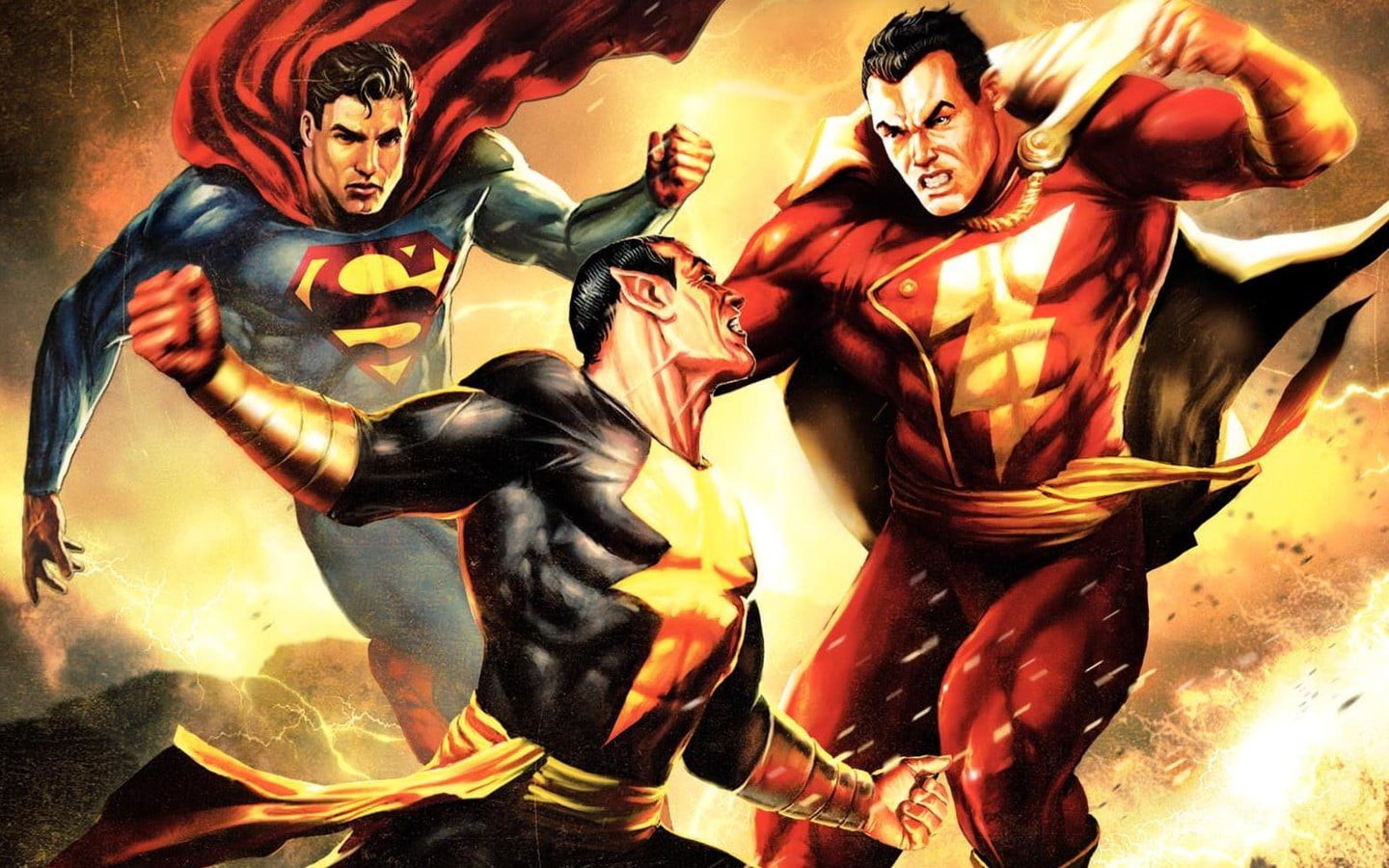 superhero, sculpture, Black Adam, group of animals, religion, multi colored, DC Comics, celebration, Superman, art and craft, no people, representation, HD Wallpaper