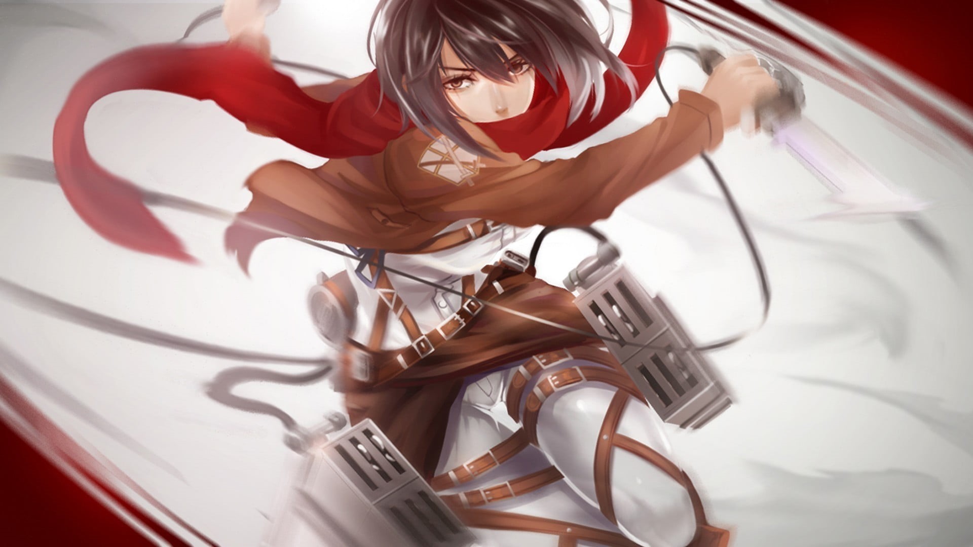 real people, young adult, Shingeki no Kyojin, hairstyle, hair, indoors, females, red, character, sitting, adult, high angle view, one person, 1080P, full length, HD Wallpaper