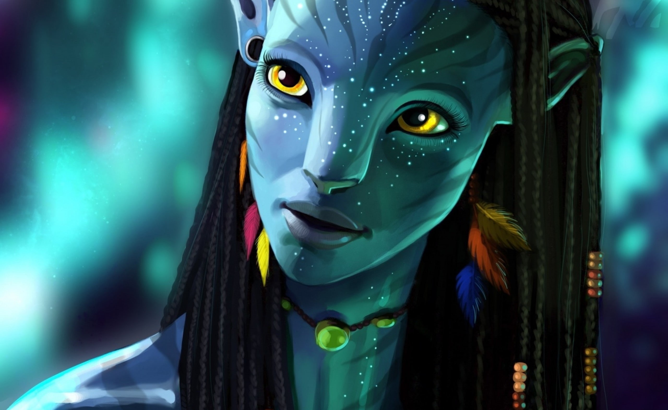 illuminated, Avatar 2, close-up, no people, disguise, Drawing, Avatar, 2017, human representation, mannequin, Neytiri, Movies, art and craft, female likeness, HD Wallpaper