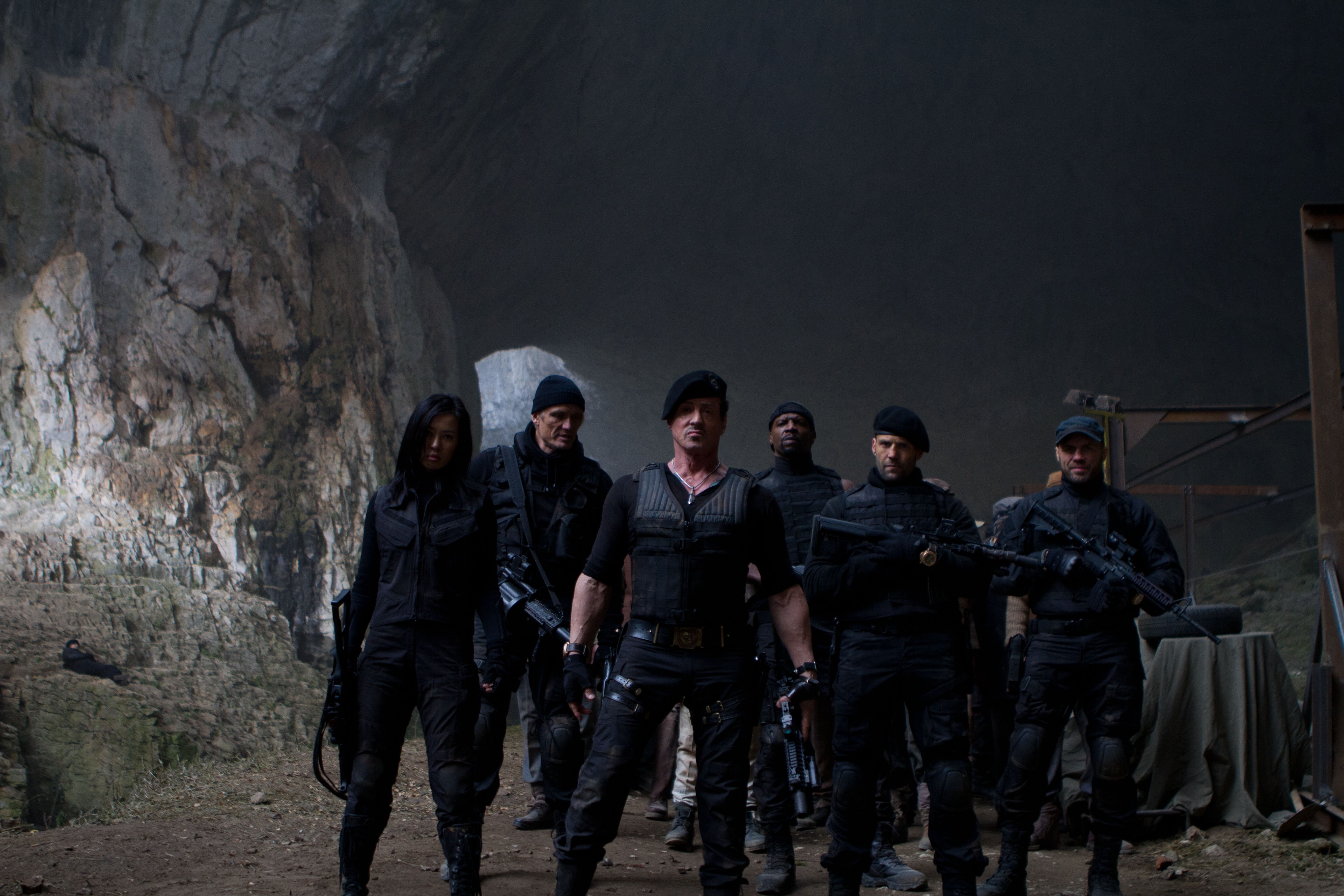 Jason Statham, Toll Road, Randy Couture, Sylvester Stallone, Dolph Lundgren, Lee Christmas, Maggie, Terry Crews, Hale Caesar, Nan Yu, The Expendables 2, HD Wallpaper