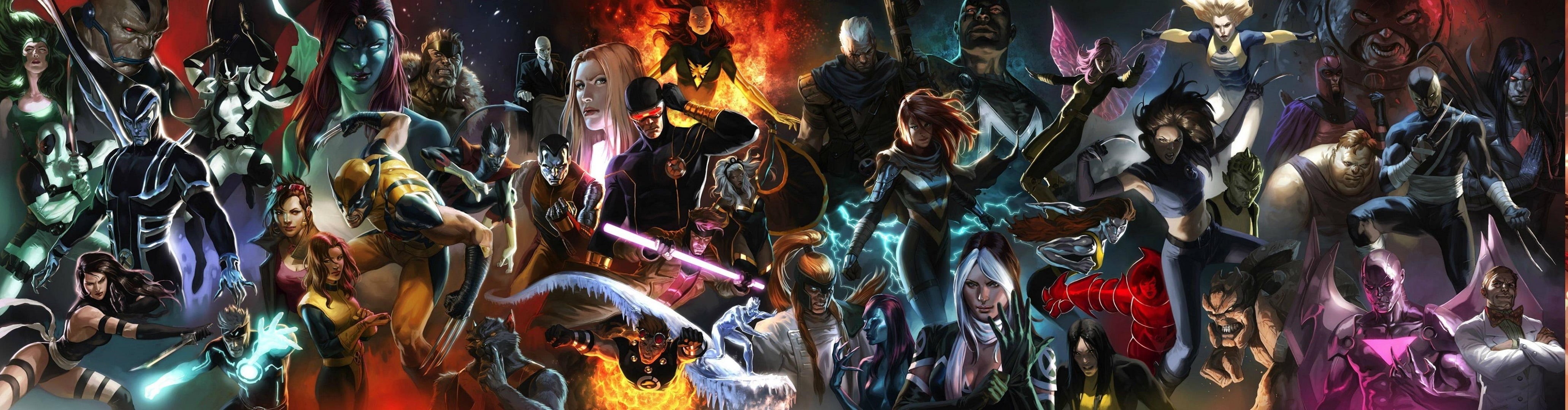 Weapon XIII, Nightcrawler, Cyclop, market, Emma Frost, indoors, En Sabah Nur, Wolverine, 4K, women, Mystic, Beast, Psylocke, Scott Summers, retail display, HD Wallpaper