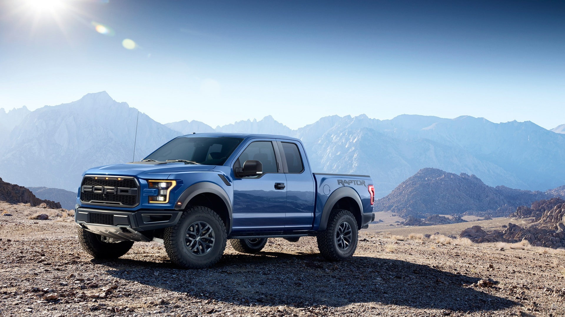 mode of transportation, tranquility, clear sky, outdoors, no people, mountain peak, non-urban scene, landscape, vehicle, pickup trucks, nature, mountain, HD Wallpaper