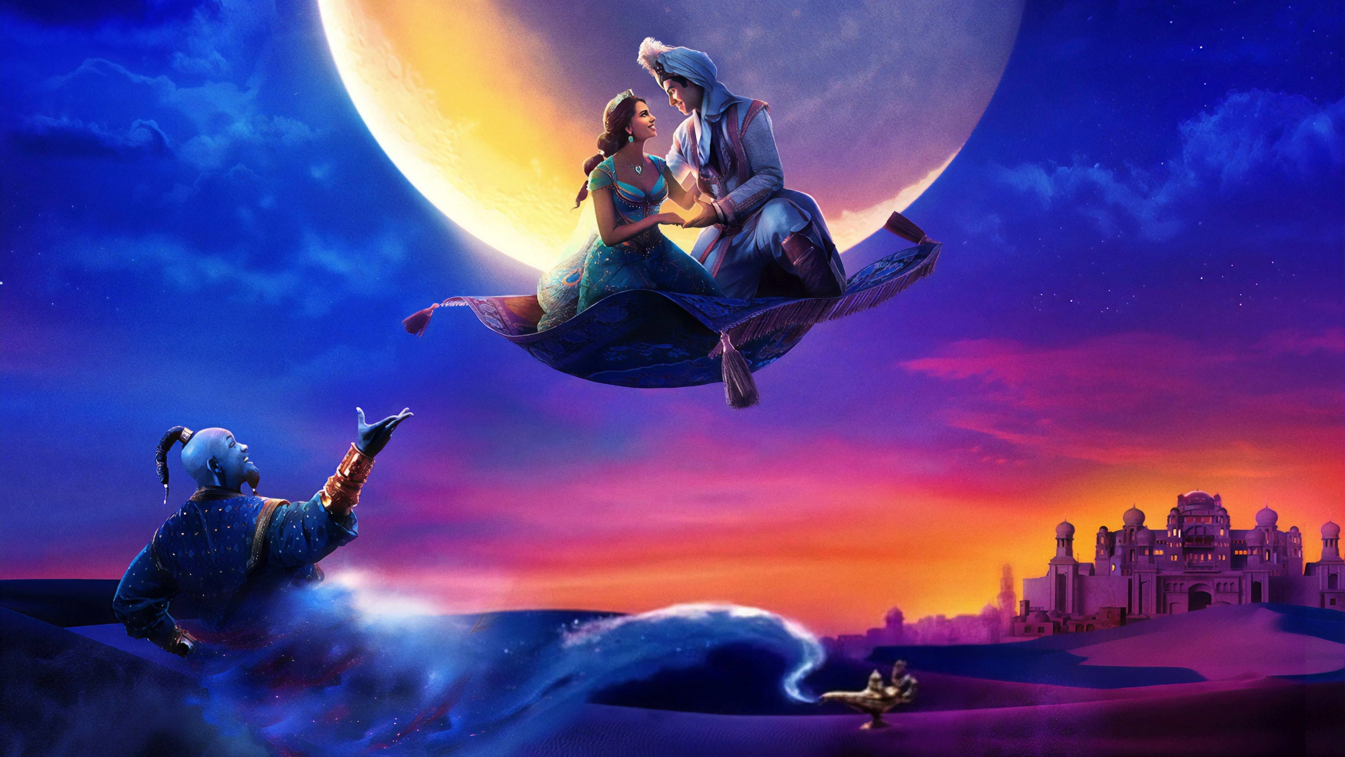 Princess Jasmine, Will Smith, Movie, 5K, Aladdin (2019), HD Wallpaper