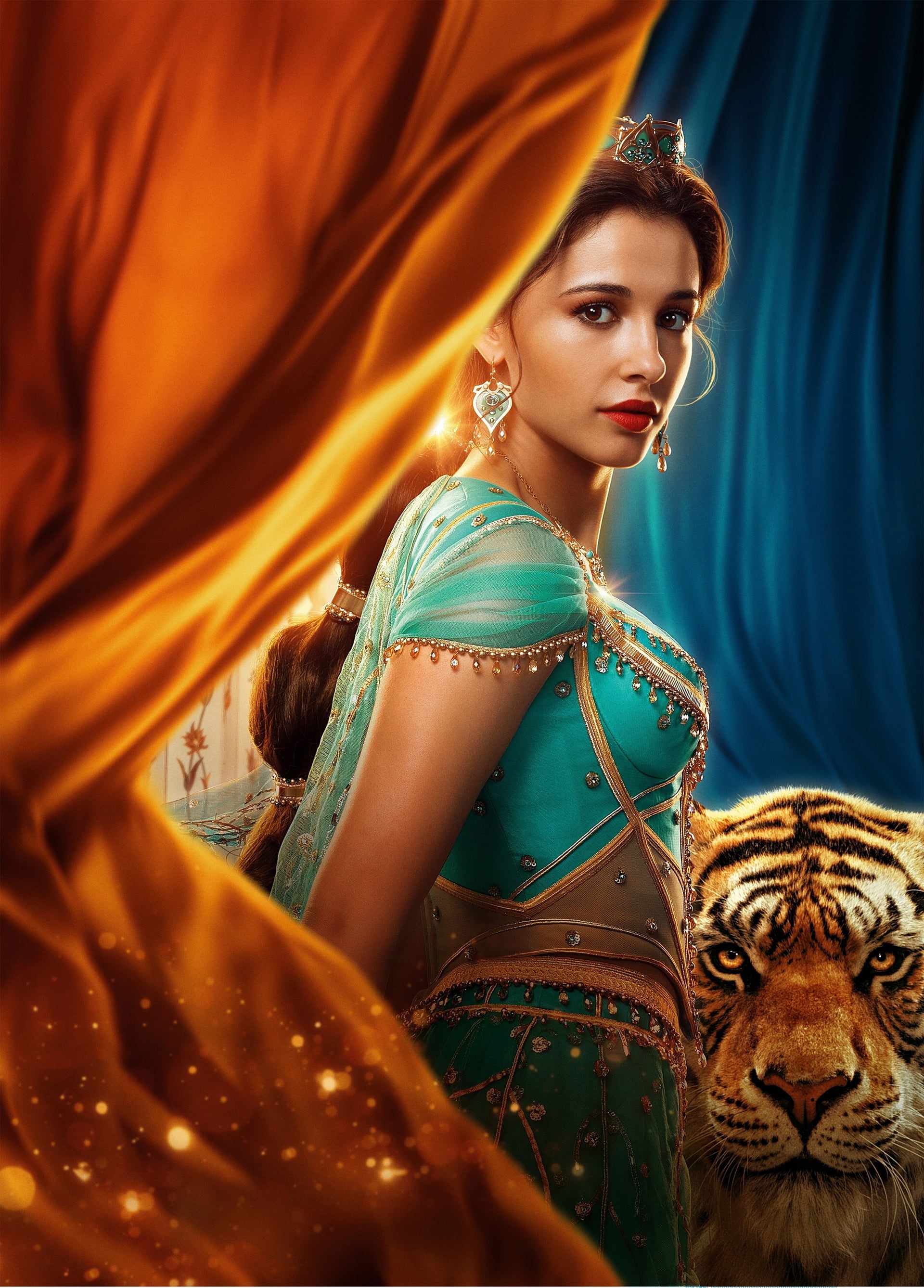 actress, brunette, Naomi Scott, 2K, Aladdin, movies, long hair, women, Phone HD Wallpaper