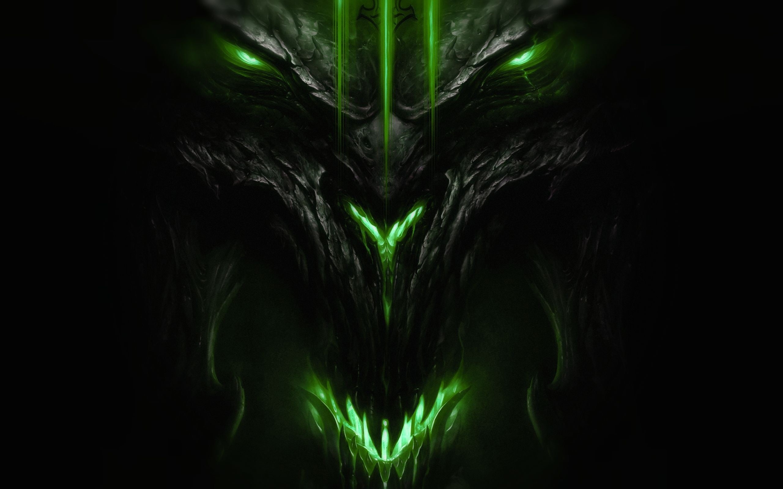 nature, diablo 3, animal themes, games, animal head, pattern, aggression, psychedelic, no people, environment, black background, close-up, ethereal, one animal, HD Wallpaper