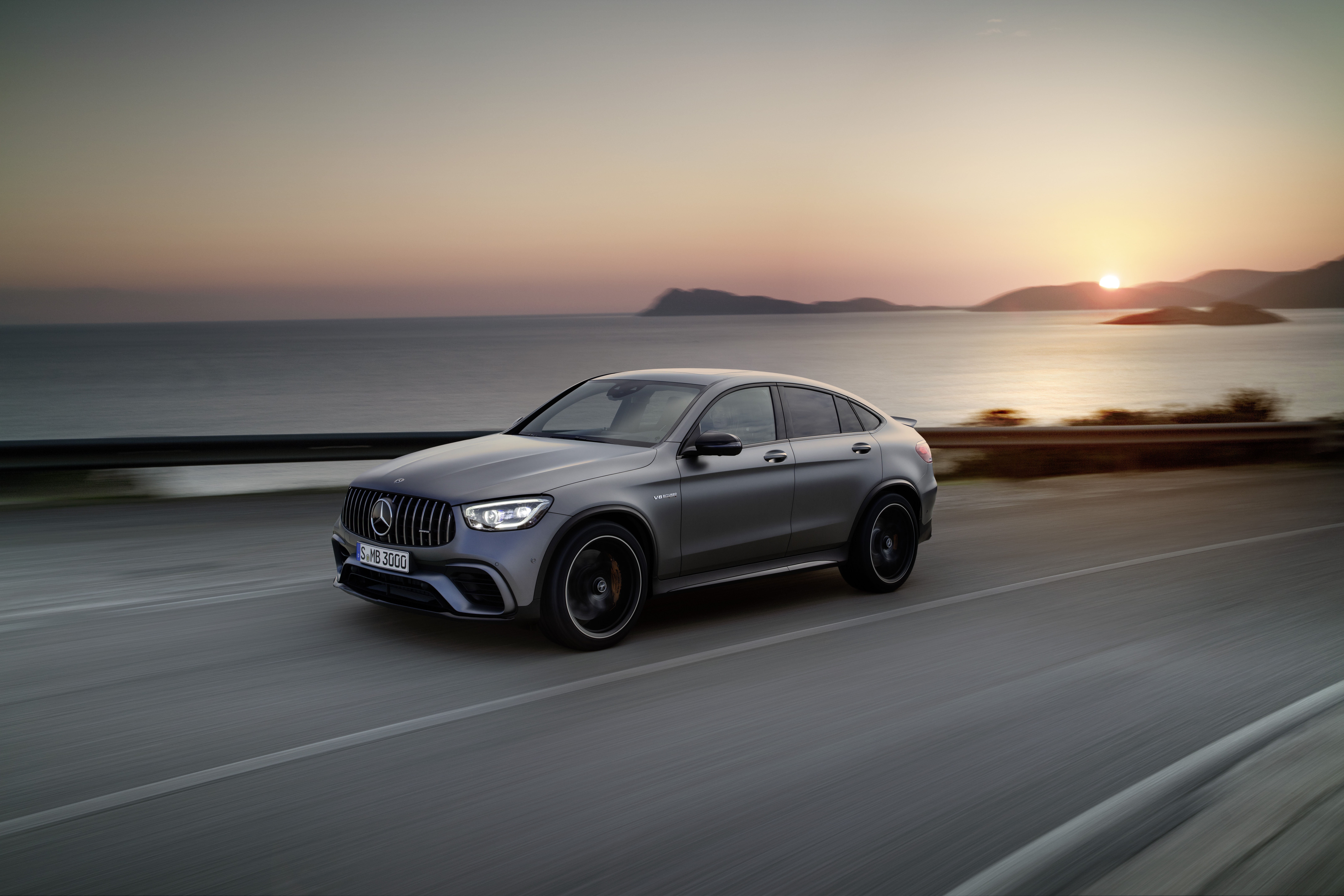 Mercedes-AMG, Car, Mercedes-Benz GLC-Class, 8K, Mercedes-Benz, Vehicle, Silver Car, SUV, Mercedes-AMG GLC 63 S, HD Wallpaper