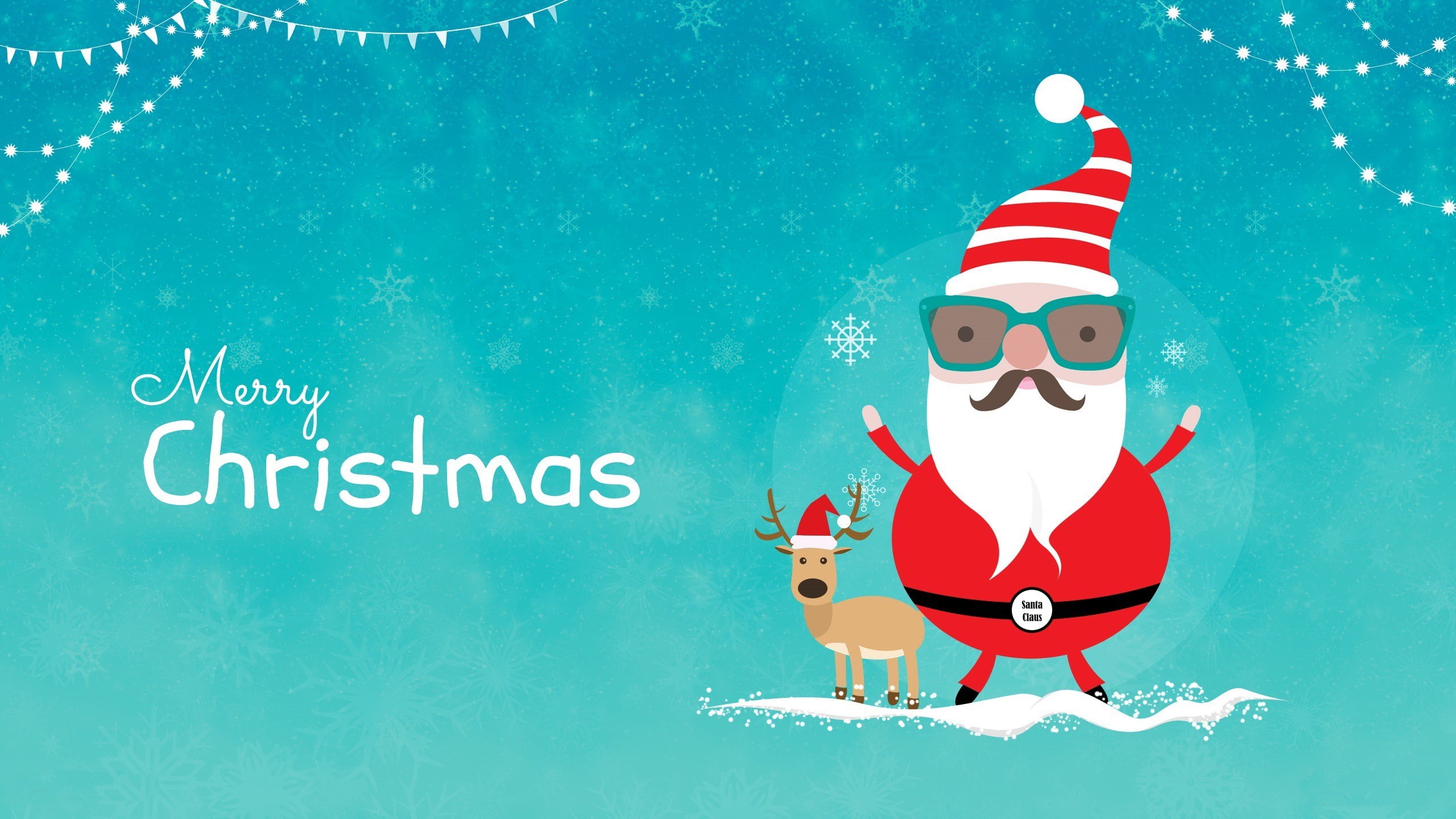 download, Best s, s, merry, 2K, santa claus, New Year, christmas, Reindeer, Merry Christmas, HD Wallpaper