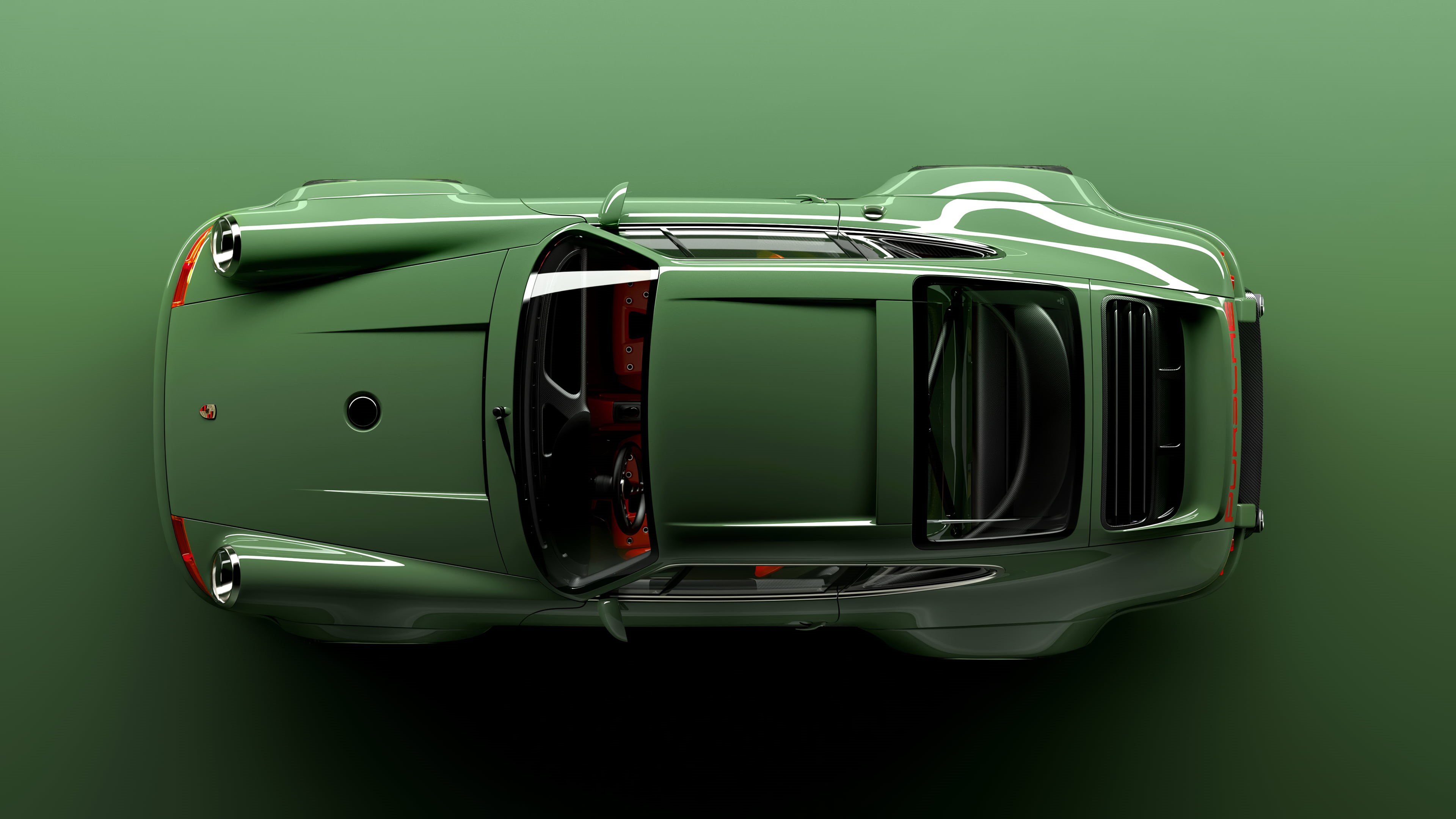 4K, car, Porsche 911 Carrera, Porsche, green, HD Wallpaper
