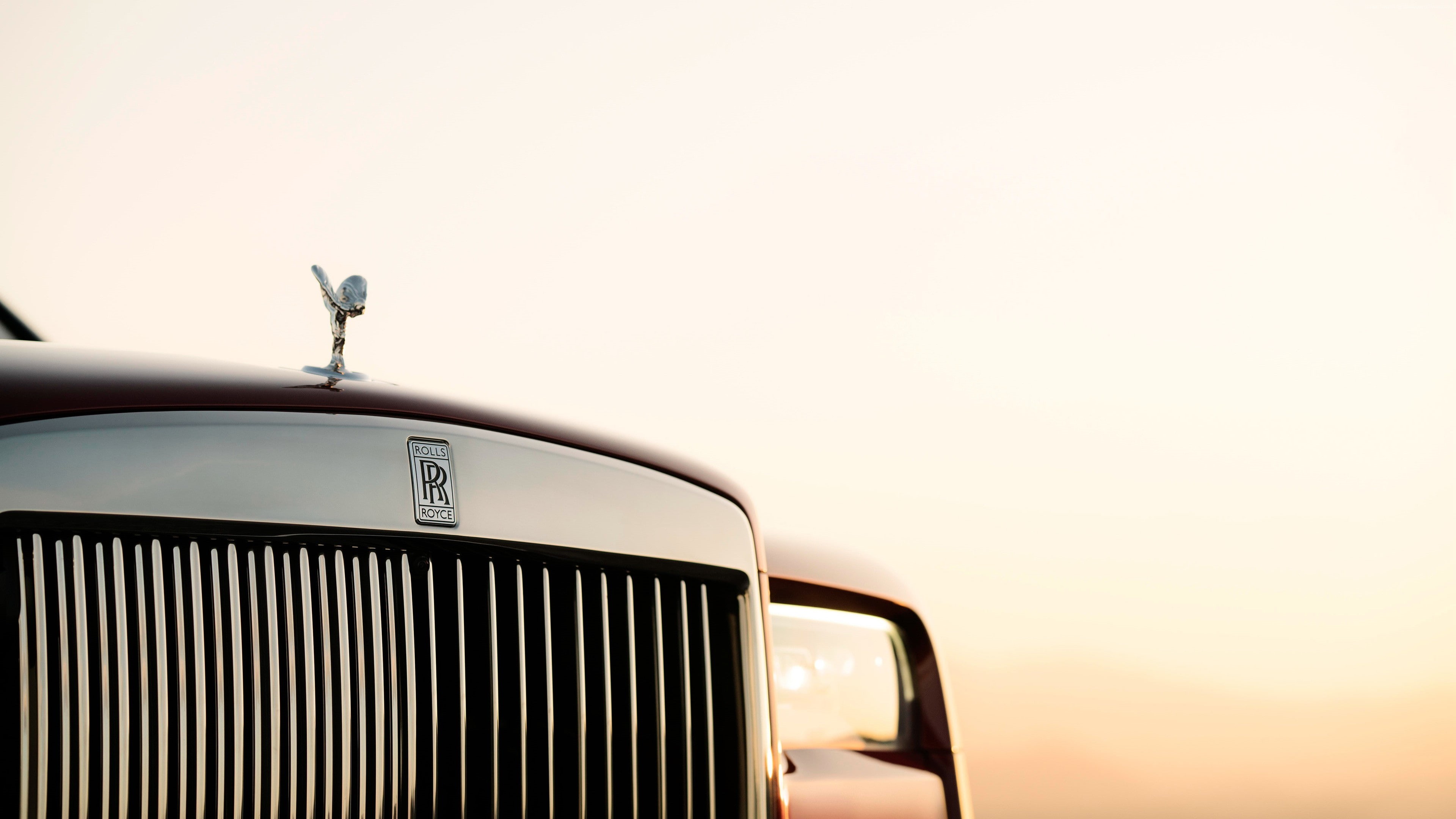 focus on foreground, 2019 Cars, truck, transportation, indoors, mode of transportation, business, 4K, land vehicle, Rolls-Royce Cullinan, copy space, close-up, HD Wallpaper