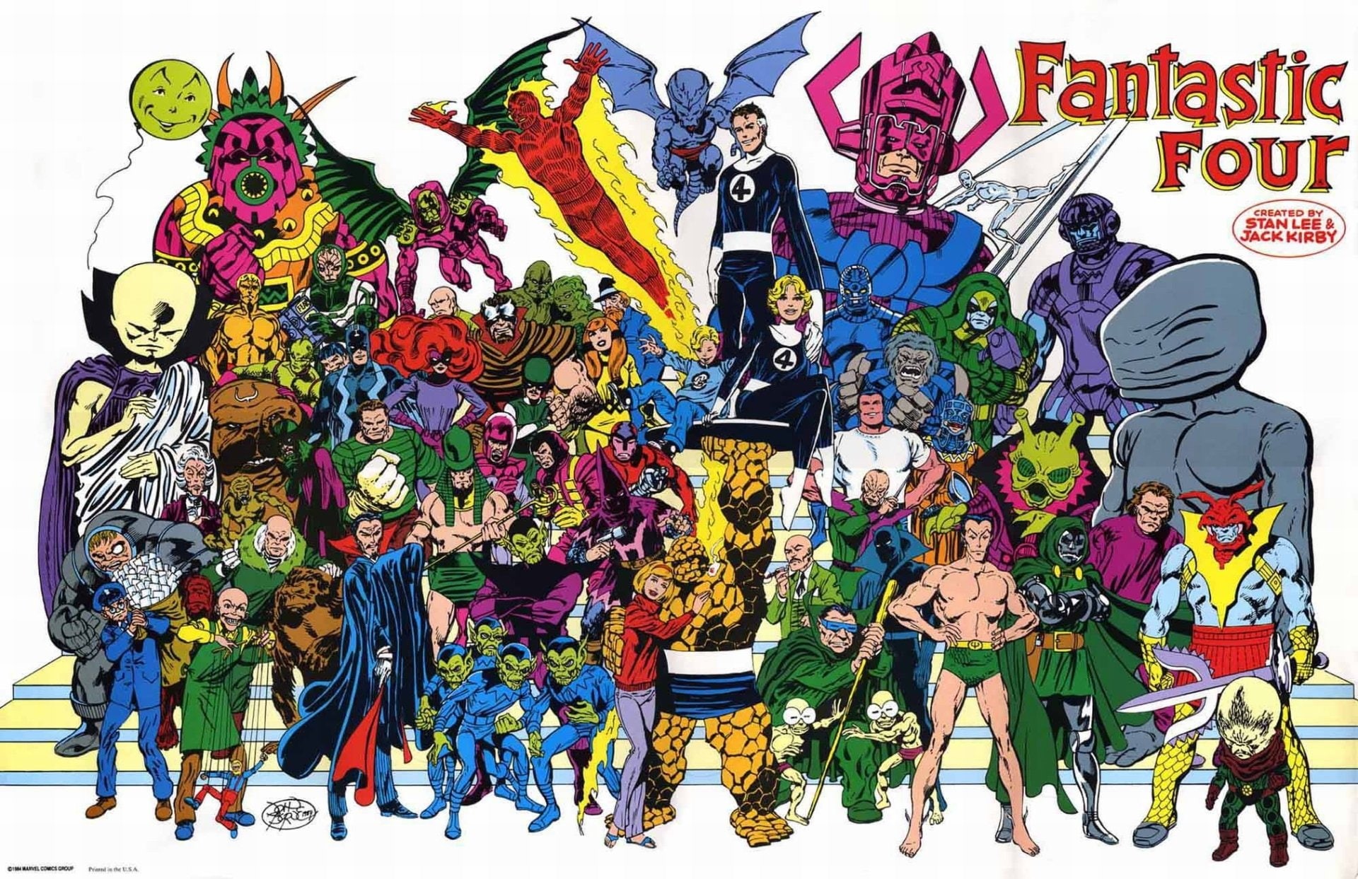 Mad Thinker (Marvel Comics), Franklin Richards, Hate-Monger (Marvel Comics), Triton (Marvel Comics), Black Bolt, Sandman (DC Comics), indoors, Galactus, HD Wallpaper