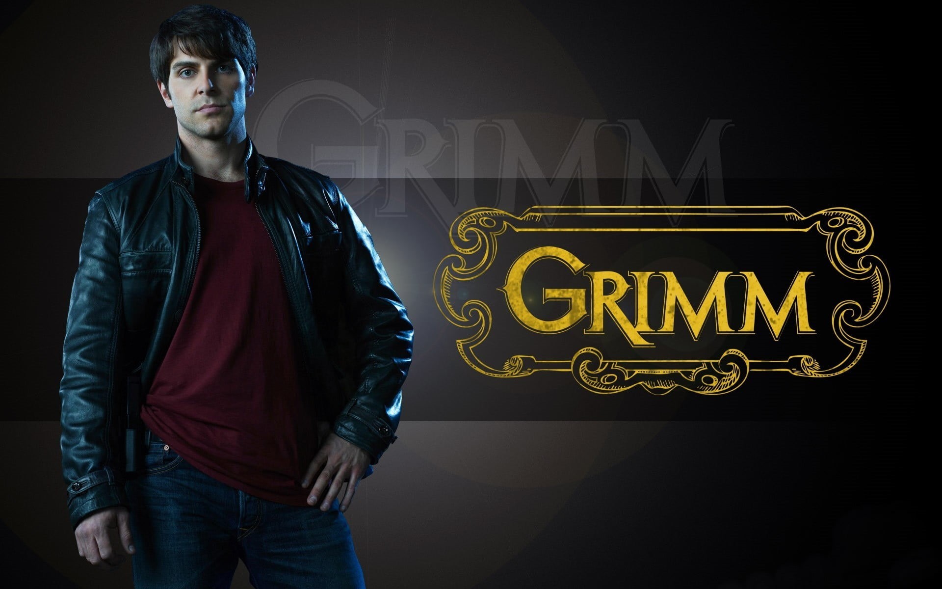 hunter, Grimm, television series, young men, slayer of monsters, SyFy, investigator, detective, young adult, gun, jacket, pistol, lifestyles, nightlife, HD Wallpaper