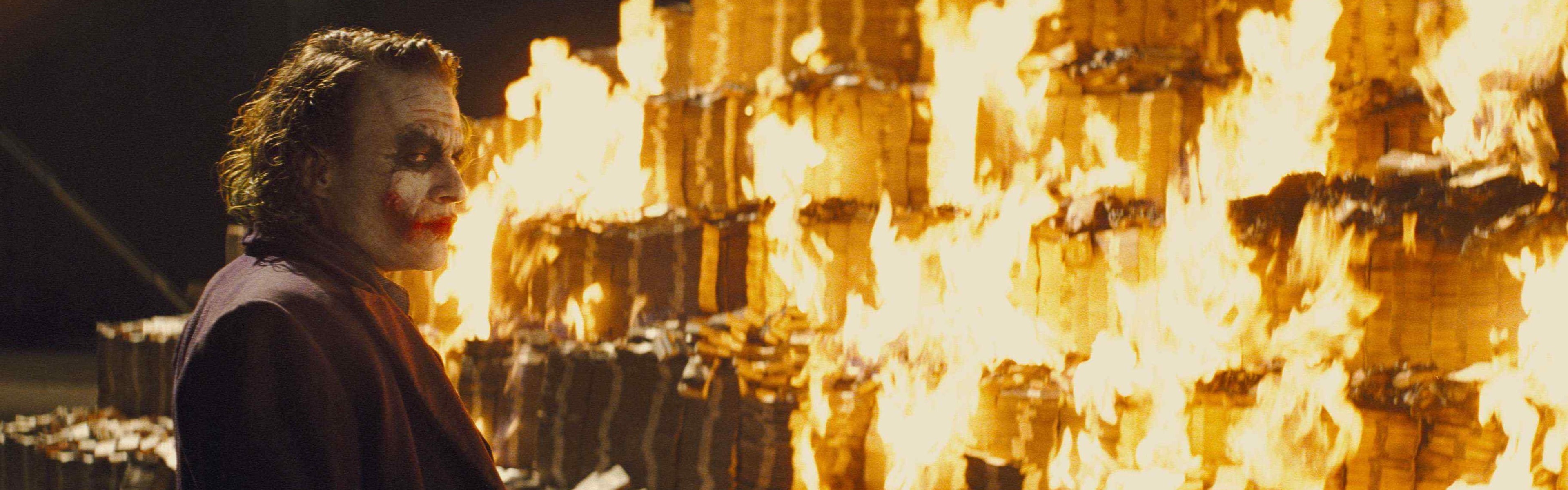 joker, 4K, dark, night, fire, batman, the dark knight, knight, movies, HD Wallpaper