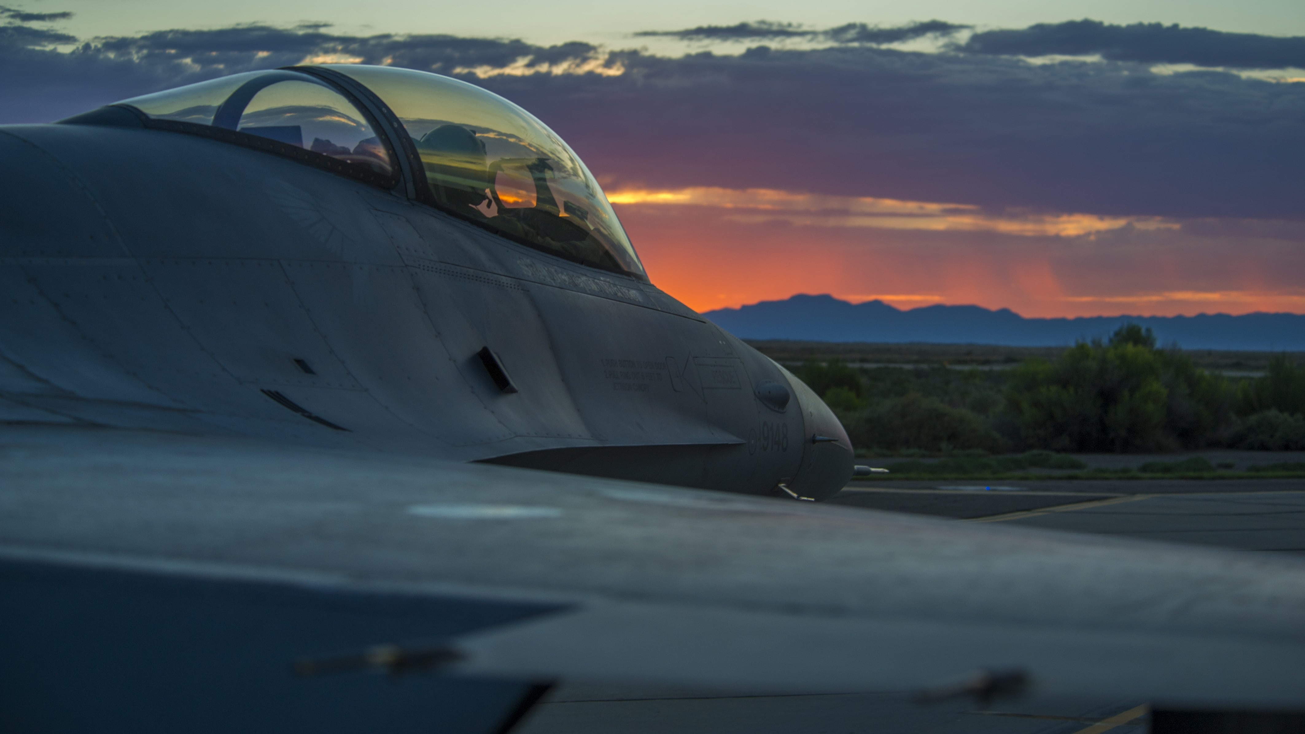 military, 4K, General Dynamics F-16 Fighting Falcon, airplane, US Air Force, aircraft, HD Wallpaper