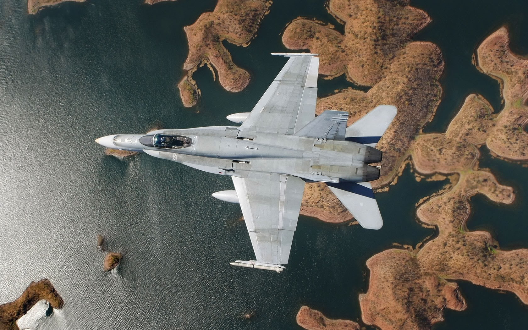 720P, flying, military, McDonnell Douglas F/A-18 Hornet, super hornet, day, nature, outdoors, fighter, sea, aerospace industry, close-up, travel, creativity, HD Wallpaper