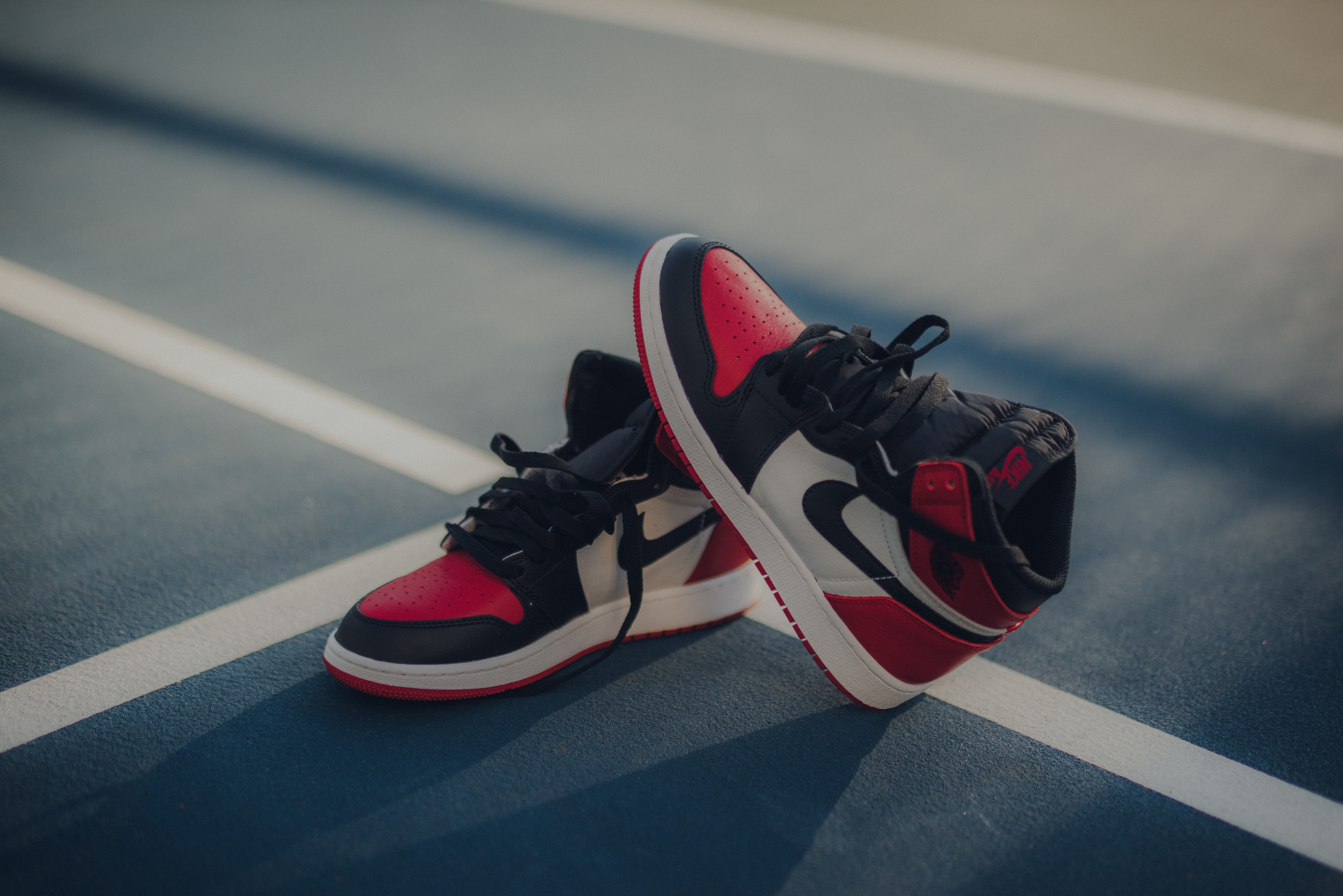 healthy lifestyle, sport, close-up, still life, focus on foreground, high angle view, red, clothing, sports shoe, striped, no people, sports equipment, HD Wallpaper