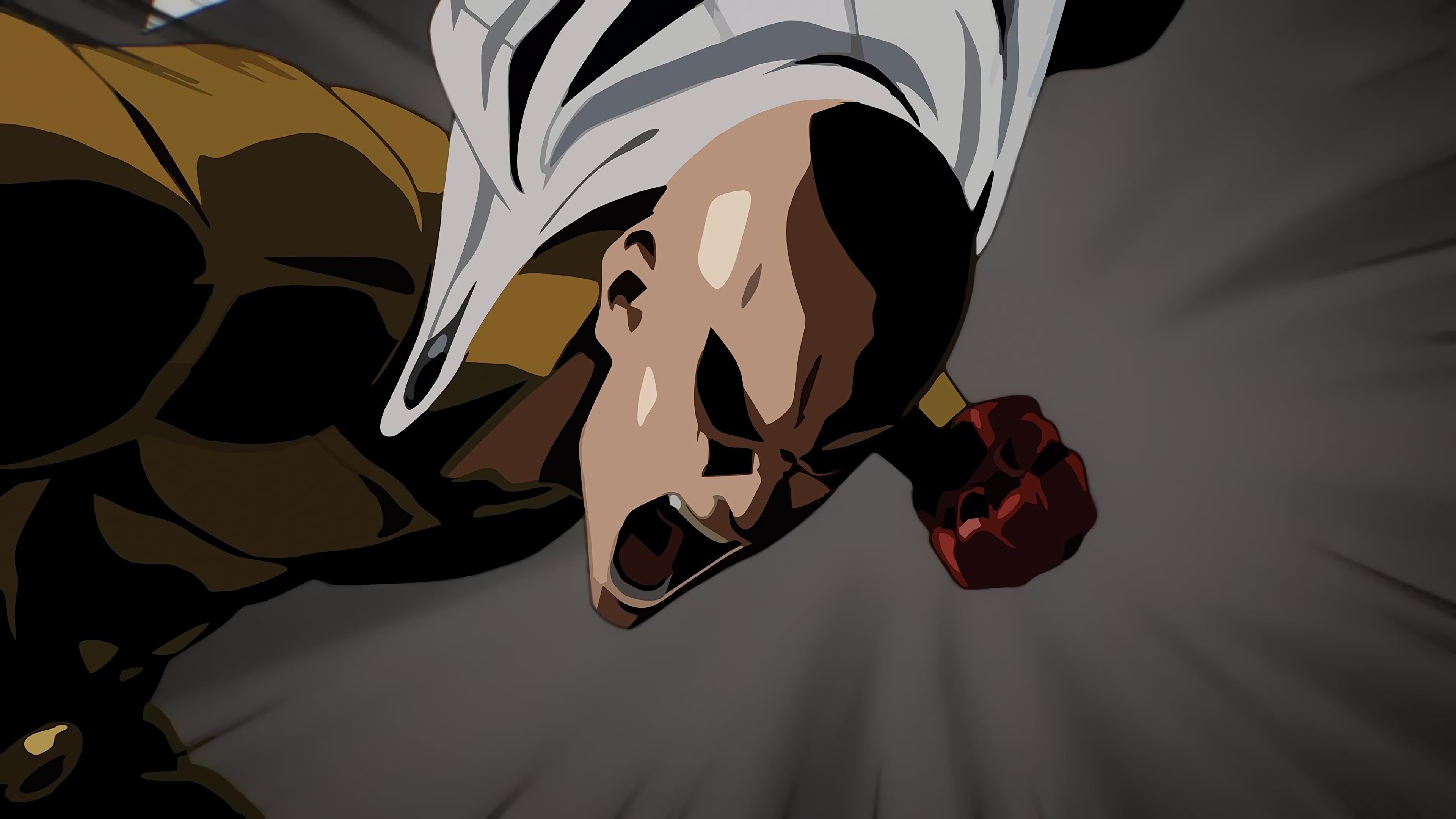 indoors, one, no people, creativity, art and craft, man, black color, human representation, representation, still life, shadow, One-Punch Man, red, illuminated, HD Wallpaper