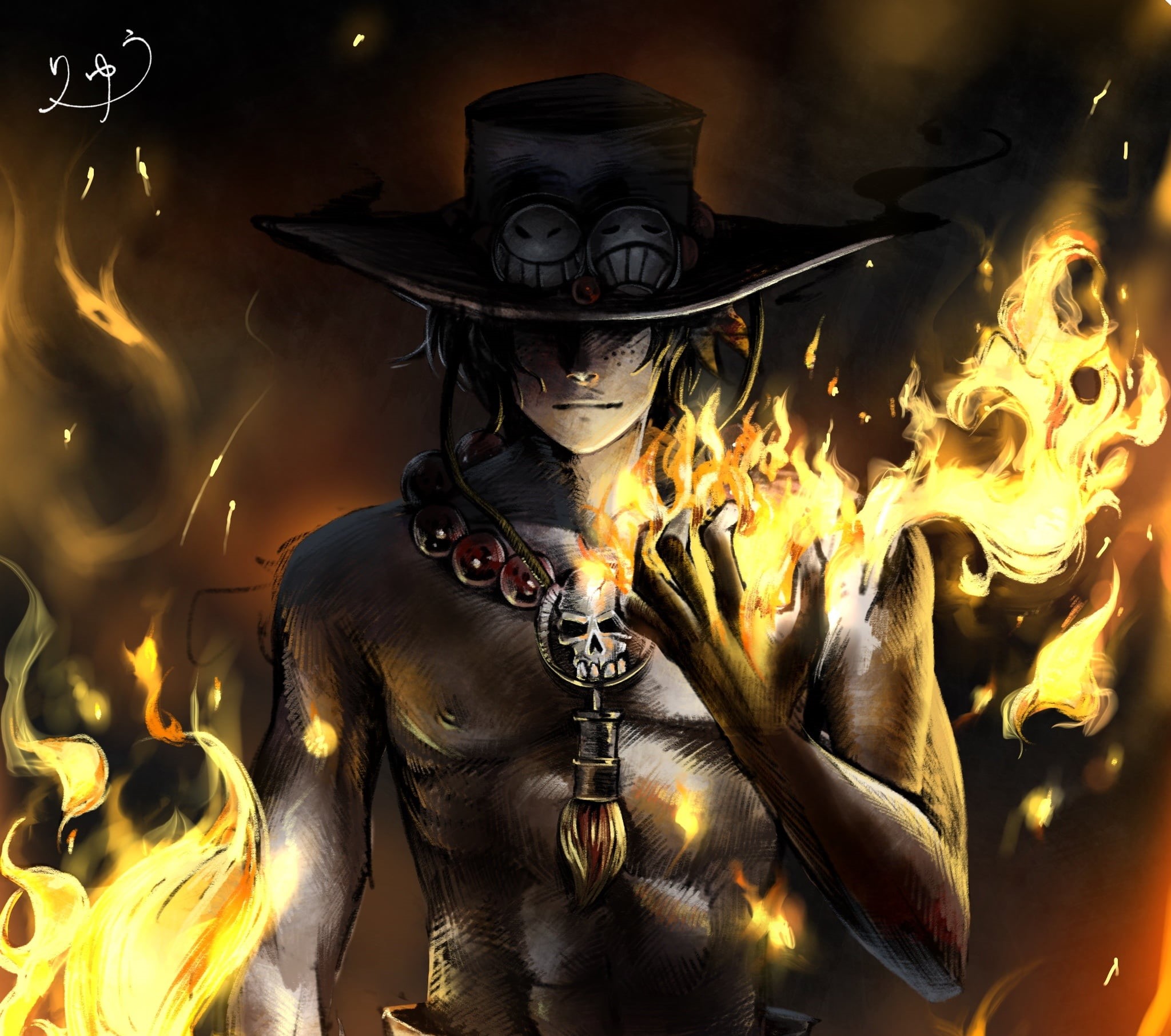 Portgas D. Ace, One Piece, 1080P, HD Wallpaper