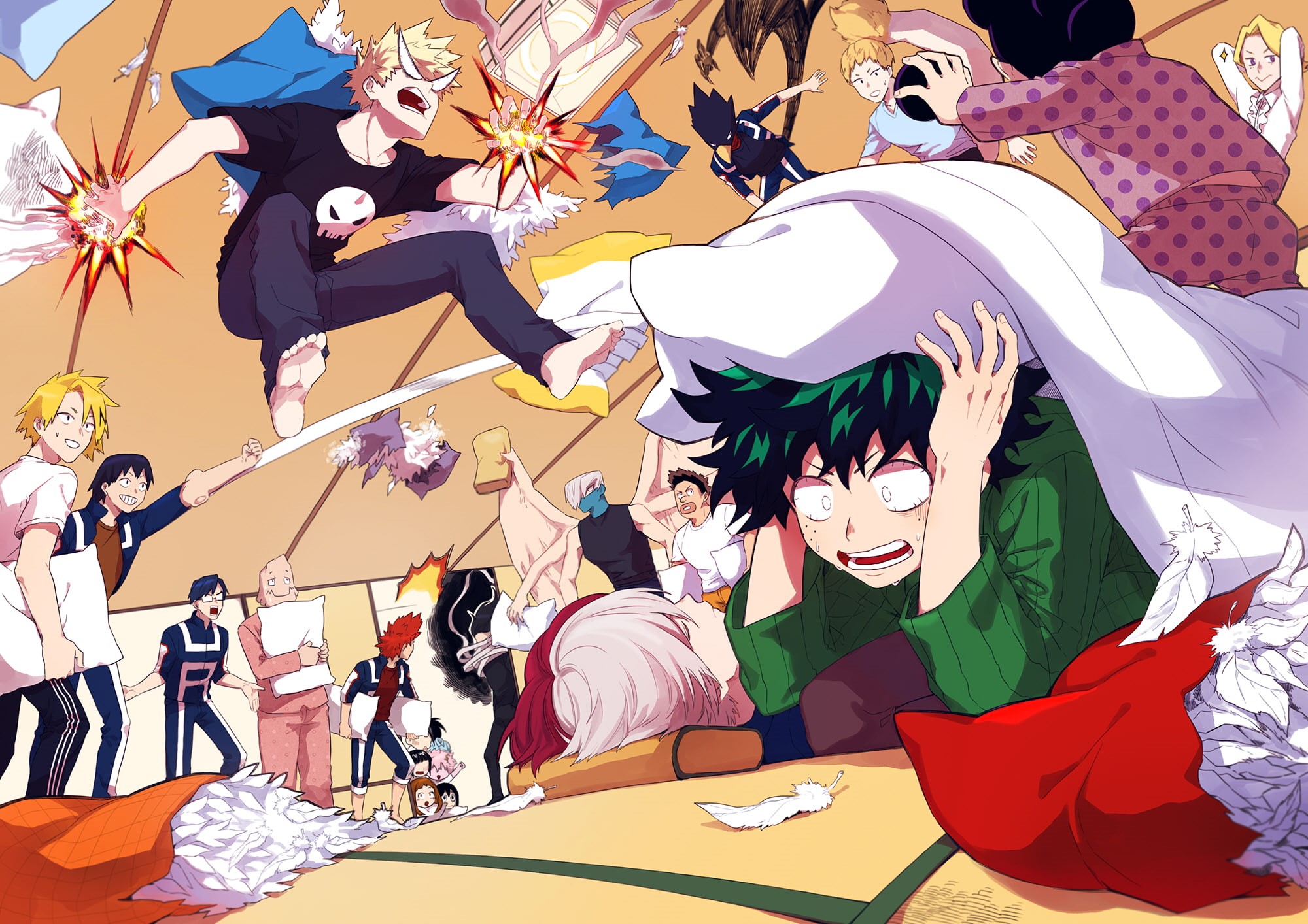 My Hero Academia, Mina Ashido, Fumikage Tokoyami, Koji Koda, Yuga Aoyama, Shoto Todoroki, Toru Hagakure, Katsuki Bakugou, Rikido Sato, Kyoka Jiro, Hanta Sero, HD Wallpaper