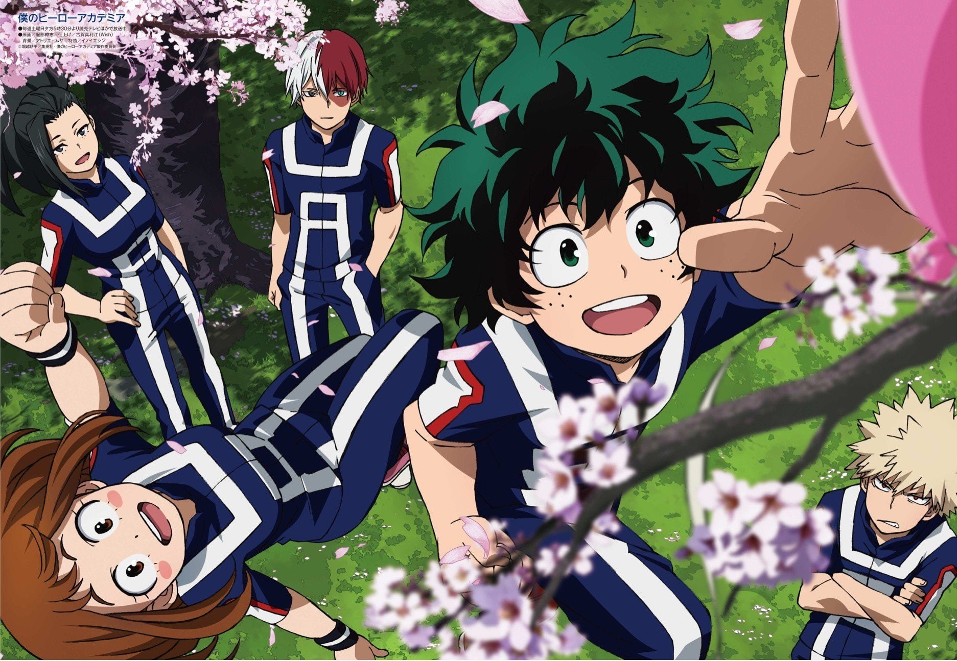 720P, Izuku Midoriya, My Hero Academia, Shouto Todoroki, Ochaco Uraraka, Momo Yaoyorozu, Anime, Katsuki Bakugou, HD Wallpaper