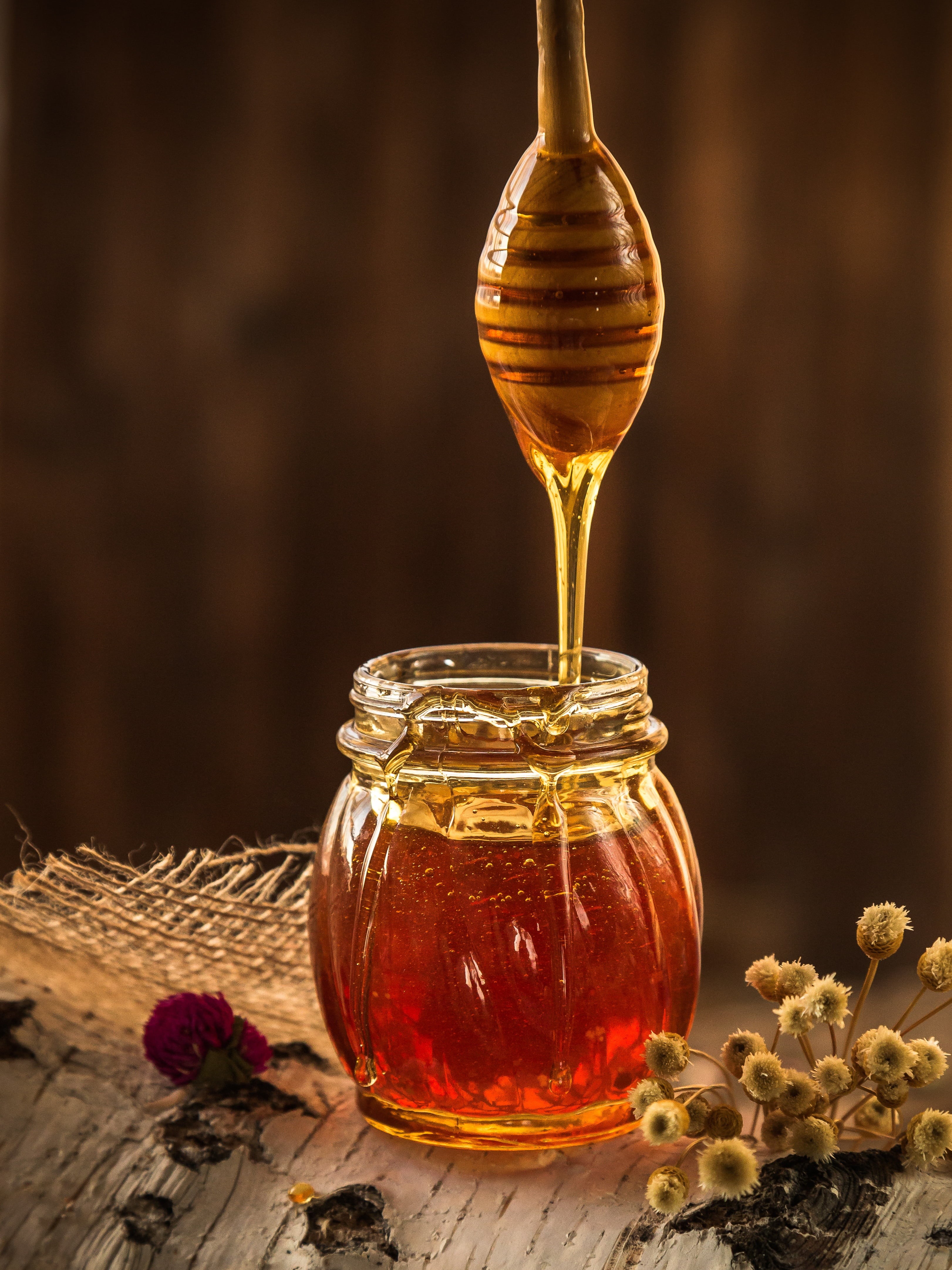 no people, table, wellbeing, glass, wood - material, focus on foreground, bee products, freshness, spa, healthy eating, fruit, close-up, refreshment, flower, Phone HD Wallpaper