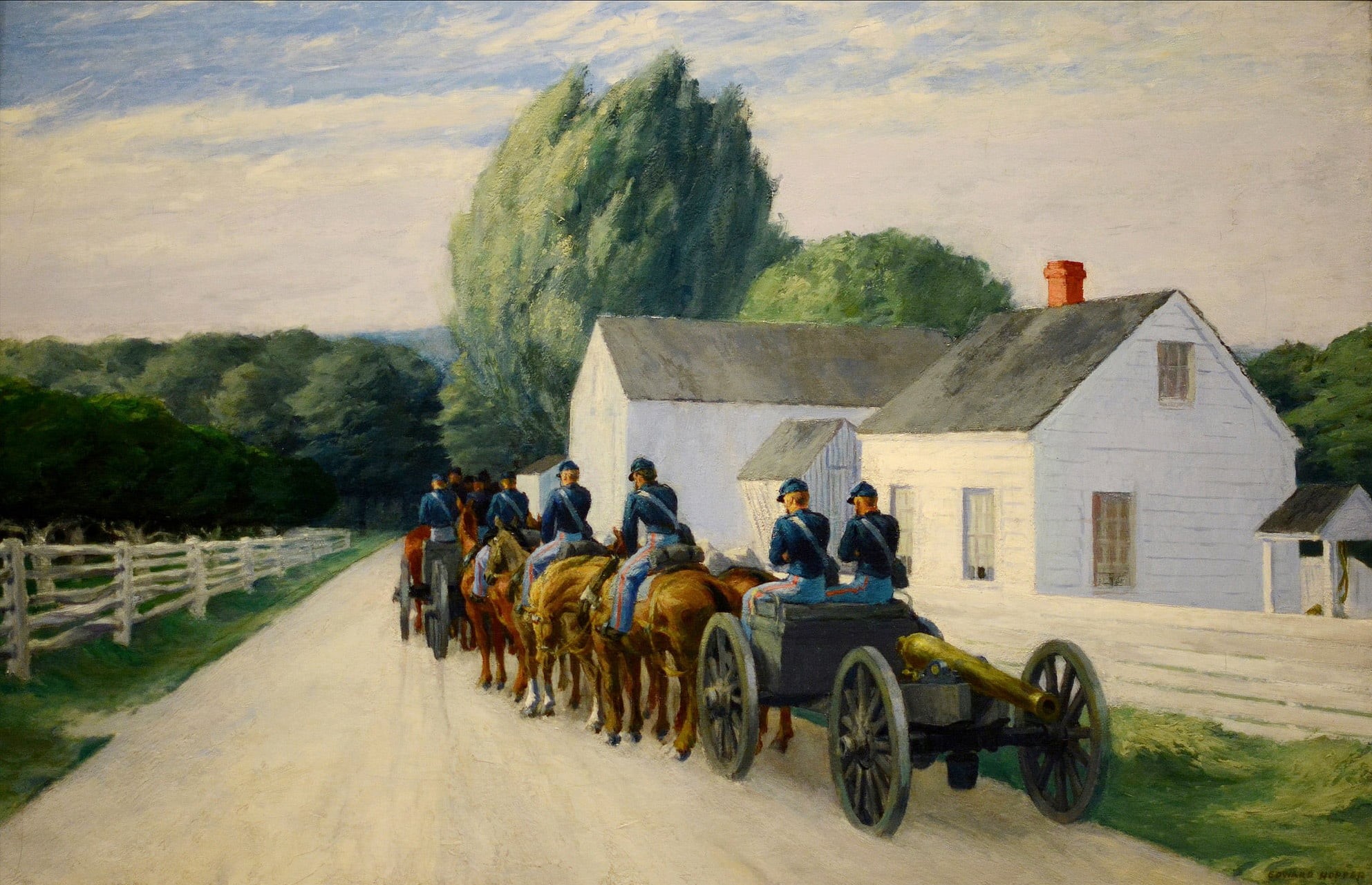 Edward Hopper, 1080P, Light Battery at Gettysburg, 1940, HD Wallpaper