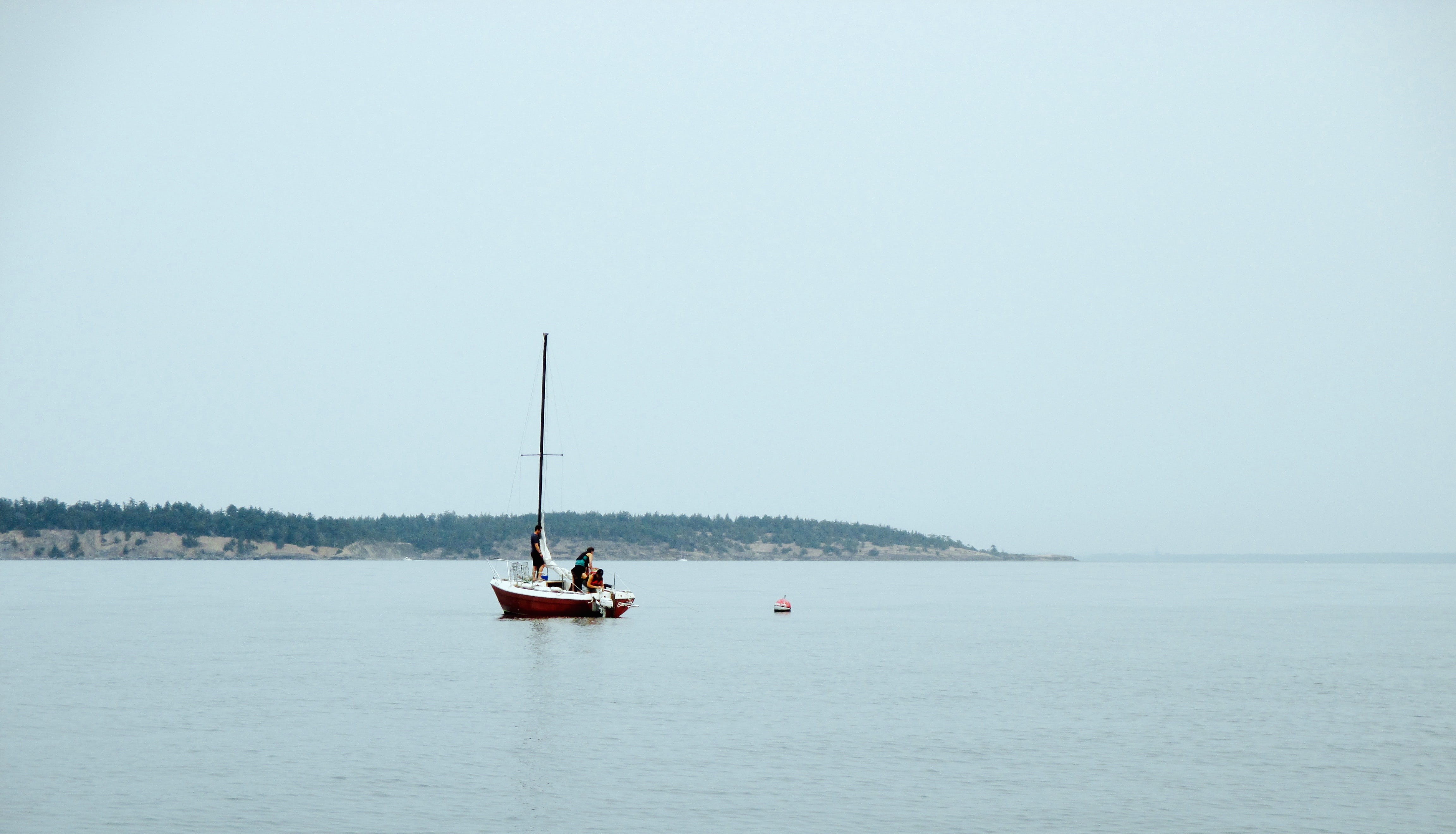 nautical vessel, united states, day, copy space, orcas island, outdoors, real people, transportation, 4K, tranquil scene, nature, men, sky, beauty in nature, HD Wallpaper
