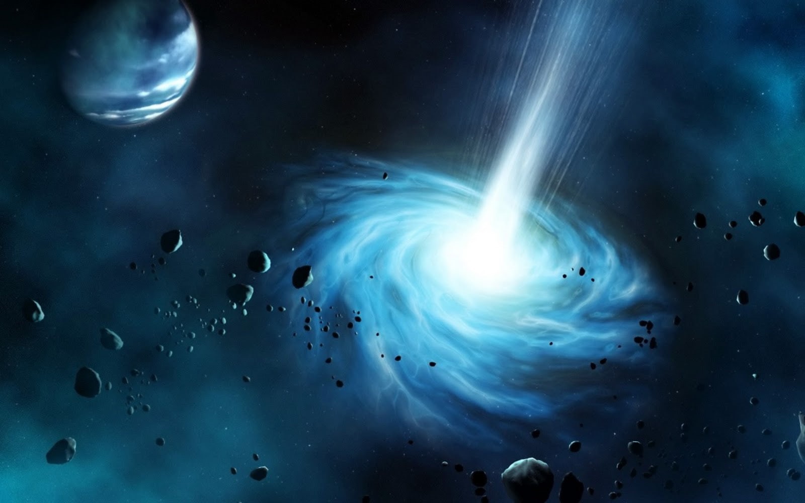 space, planets, 720P, floating, vortex, HD Wallpaper