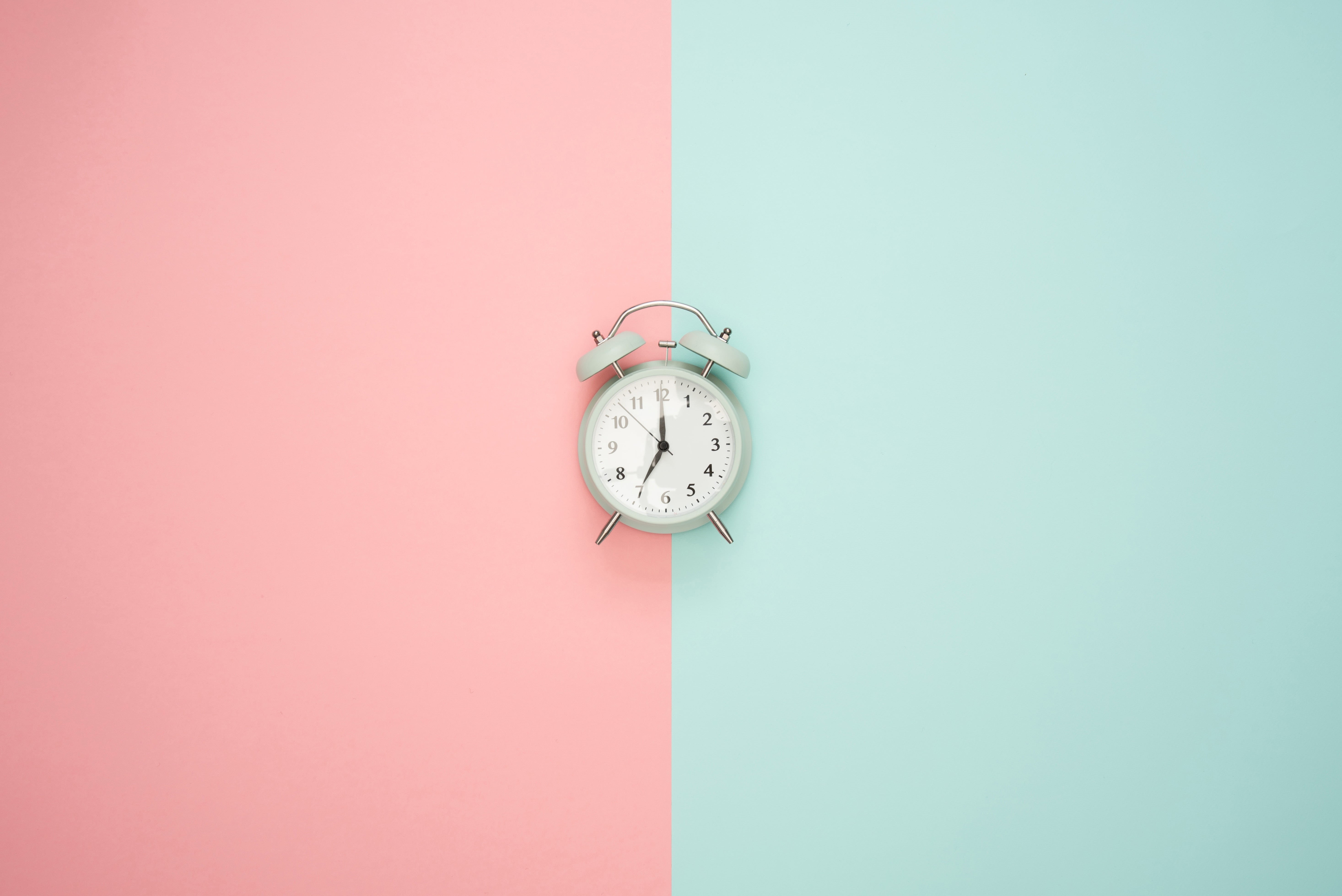 waking up, backgrounds, checking the time, timer, second Hand, wall - building feature, clock, number, accuracy, pink color, cut out, studio shot, copy space, HD Wallpaper
