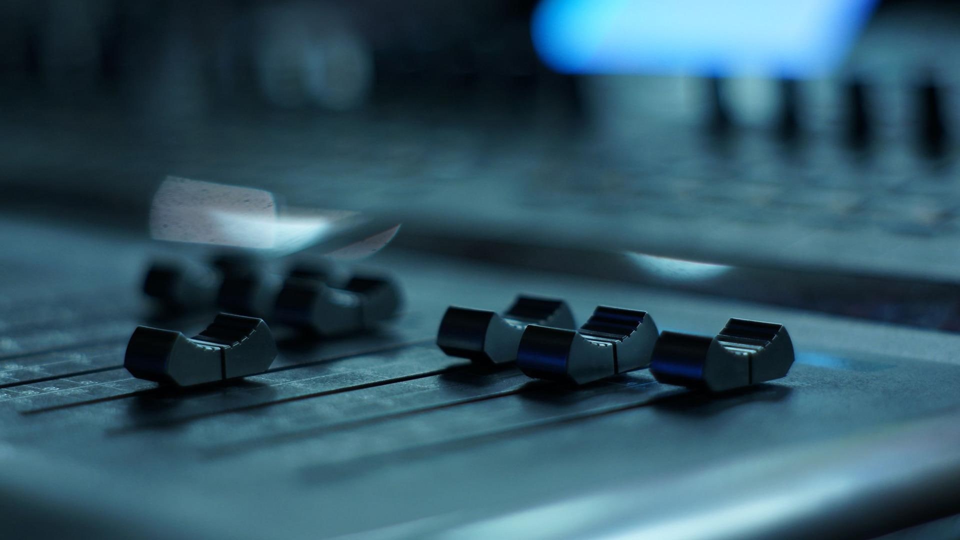 selective, audio, 1920x1080, photographty, 1080P, knob, music, board, mixer, HD Wallpaper
