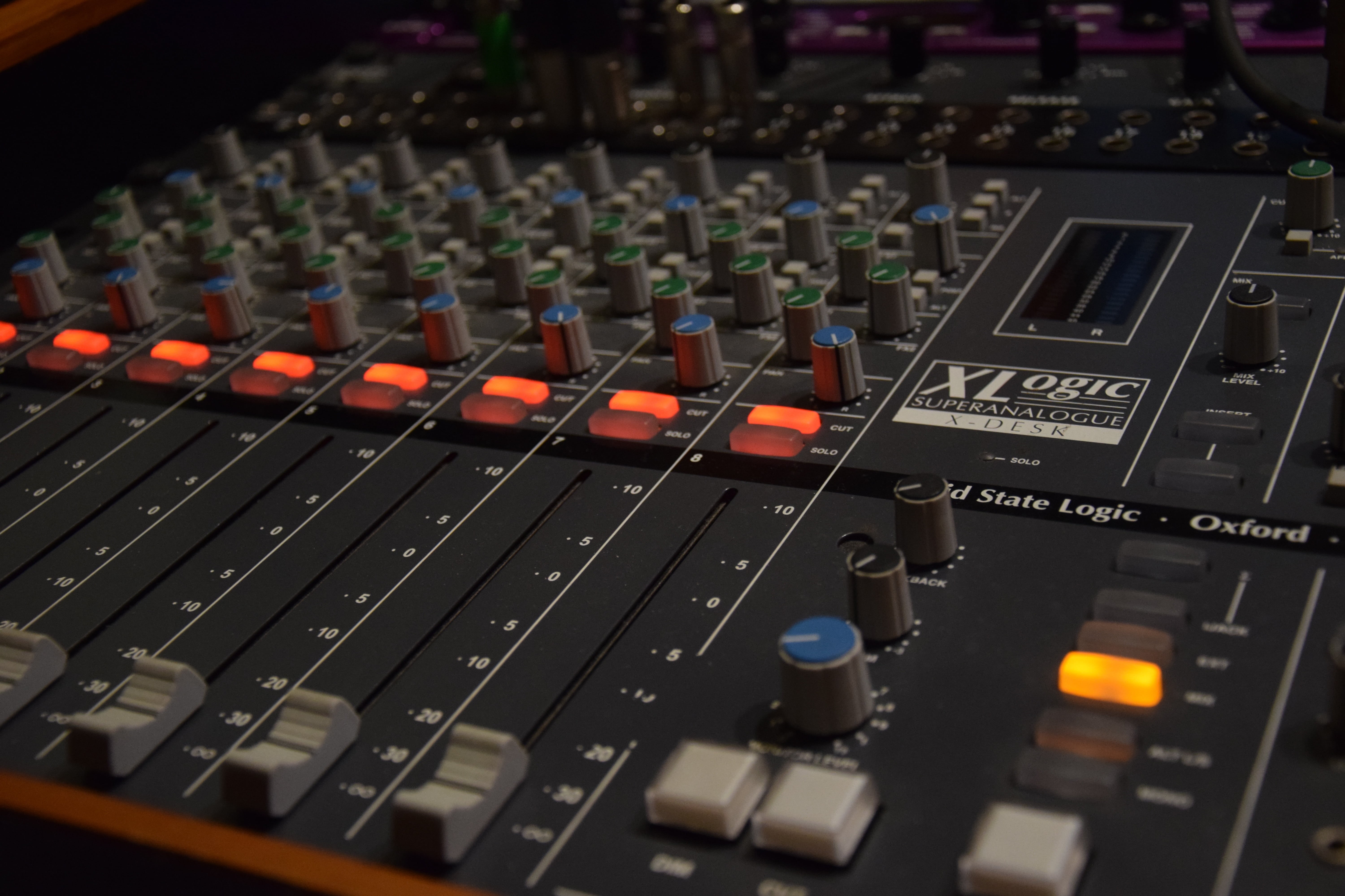 recording studio, audio electronics, music, close-up, knob, 5K, black, audio equipment, console, sound recording equipment, stereo, studio, control, logic, HD Wallpaper