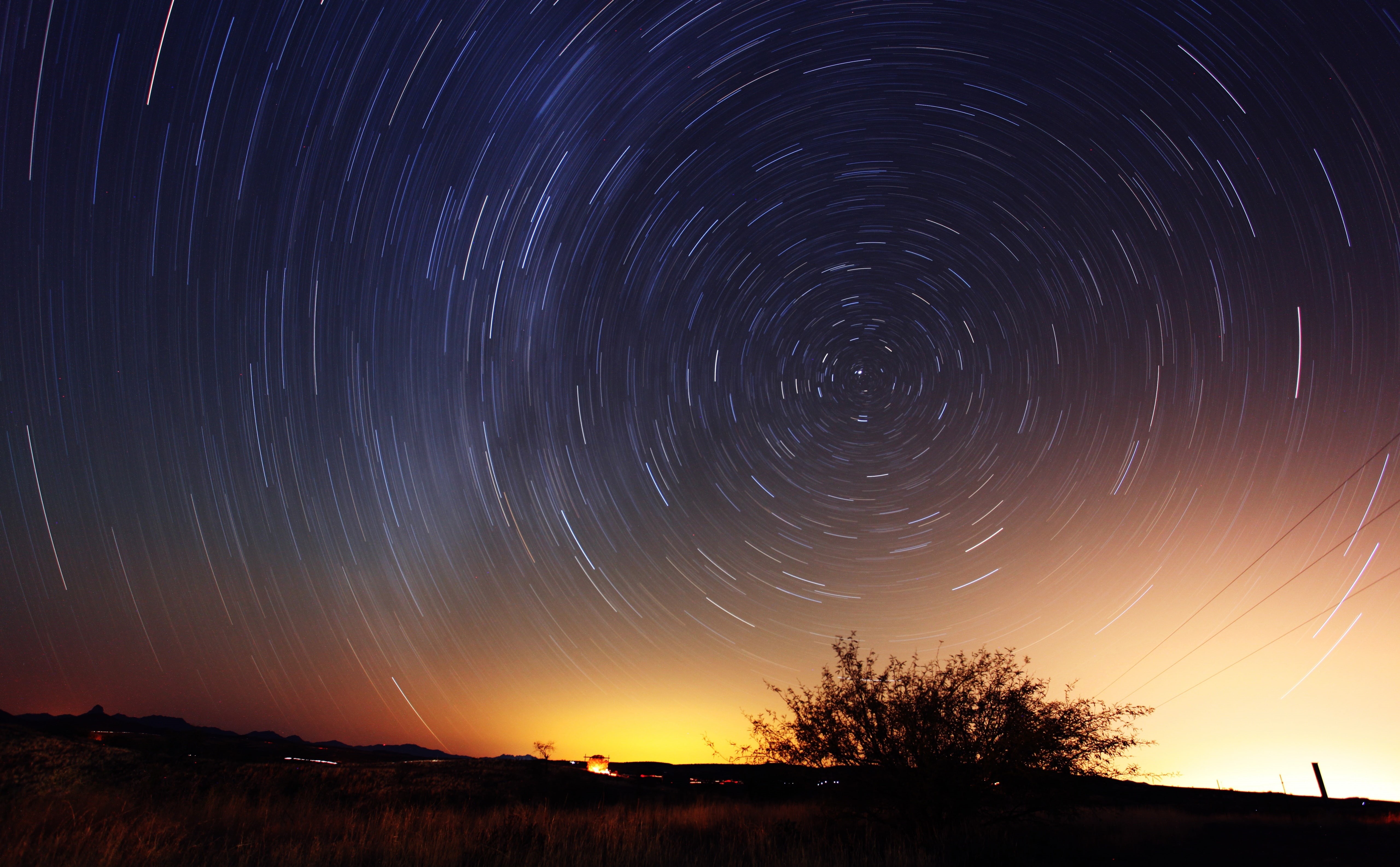 space, star, night, pima, black, Long-exposure, plant, beauty in nature, tranquility, astronomy, tranquil scene, arivaca, Photography, trail, tree, red, HD Wallpaper