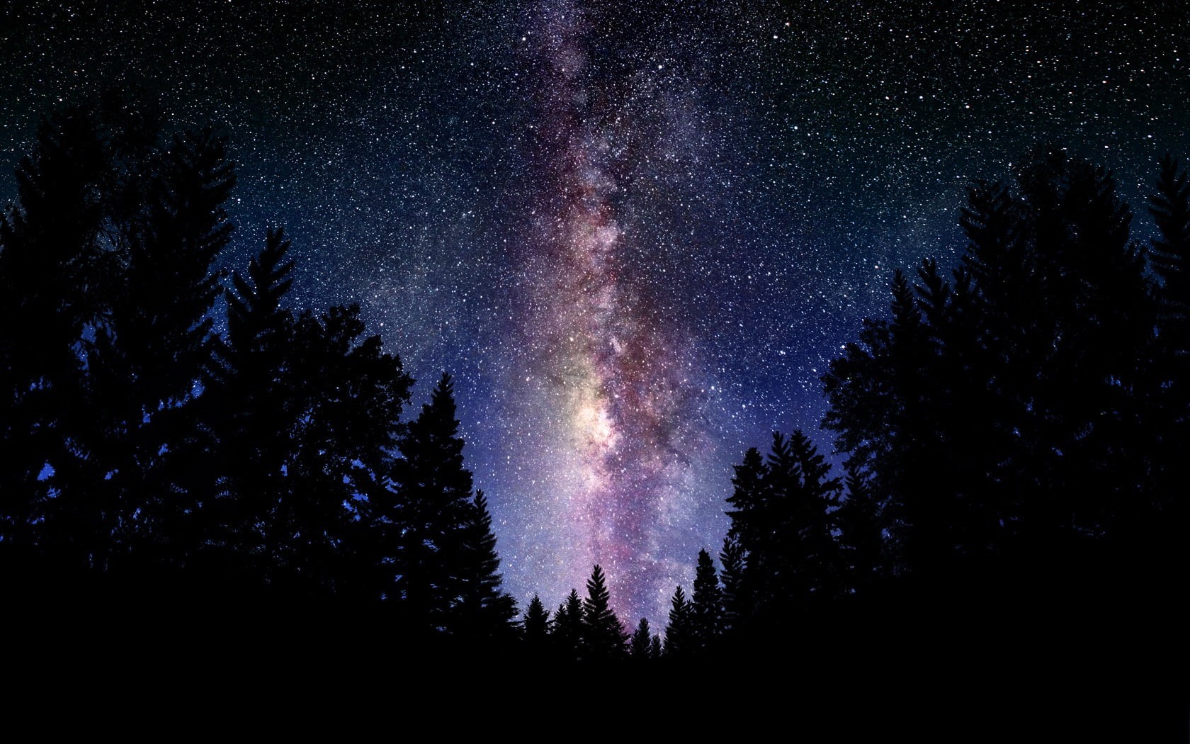 stars, low angle view, nature, Milky Way, 720P, space, sky, land, tranquil scene, tree, space and astronomy, scenics - nature, star - space, growth, galaxy, HD Wallpaper