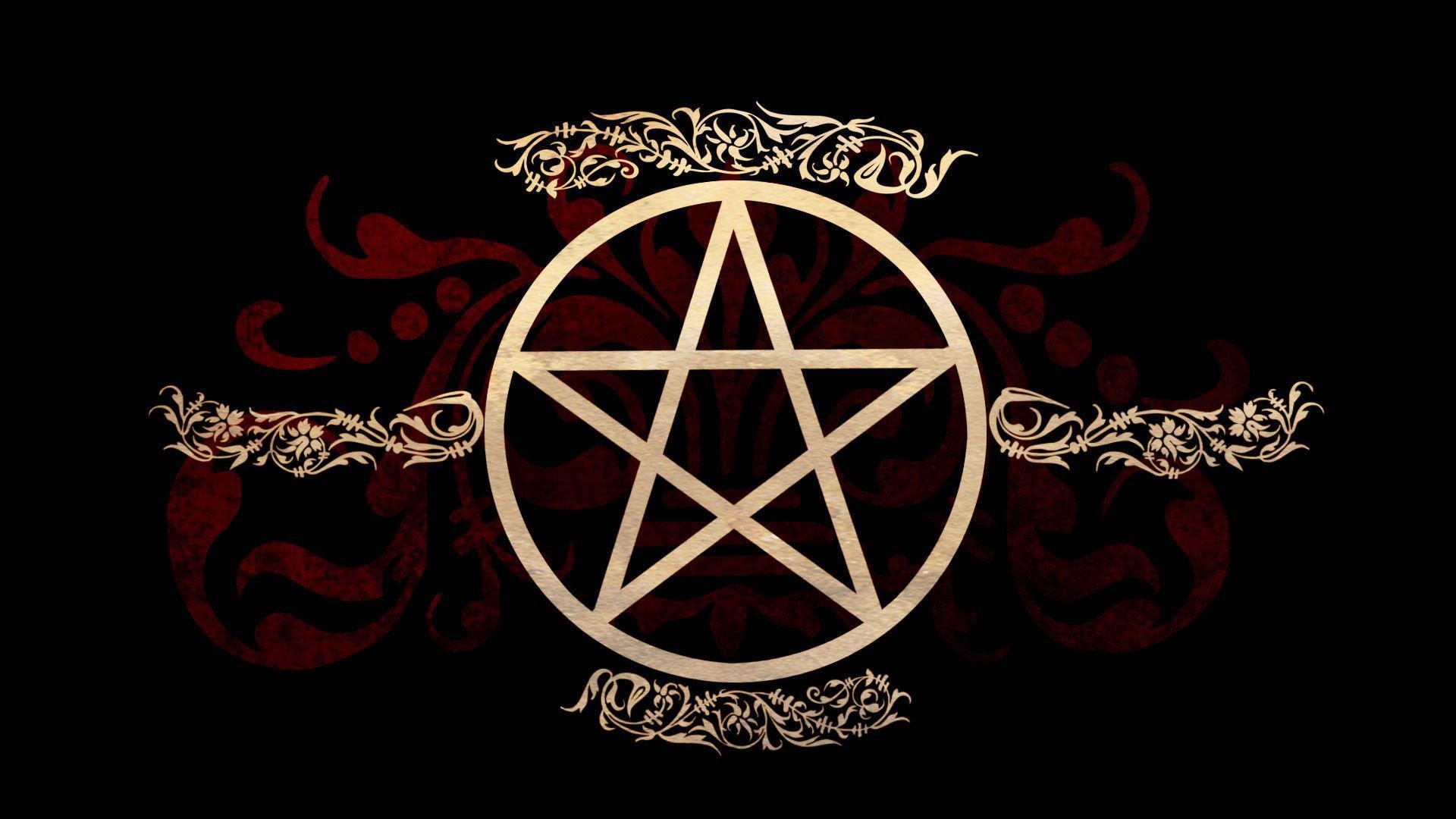 pentagram, 1920x1080, star, shape, digital art, 1080P, HD Wallpaper