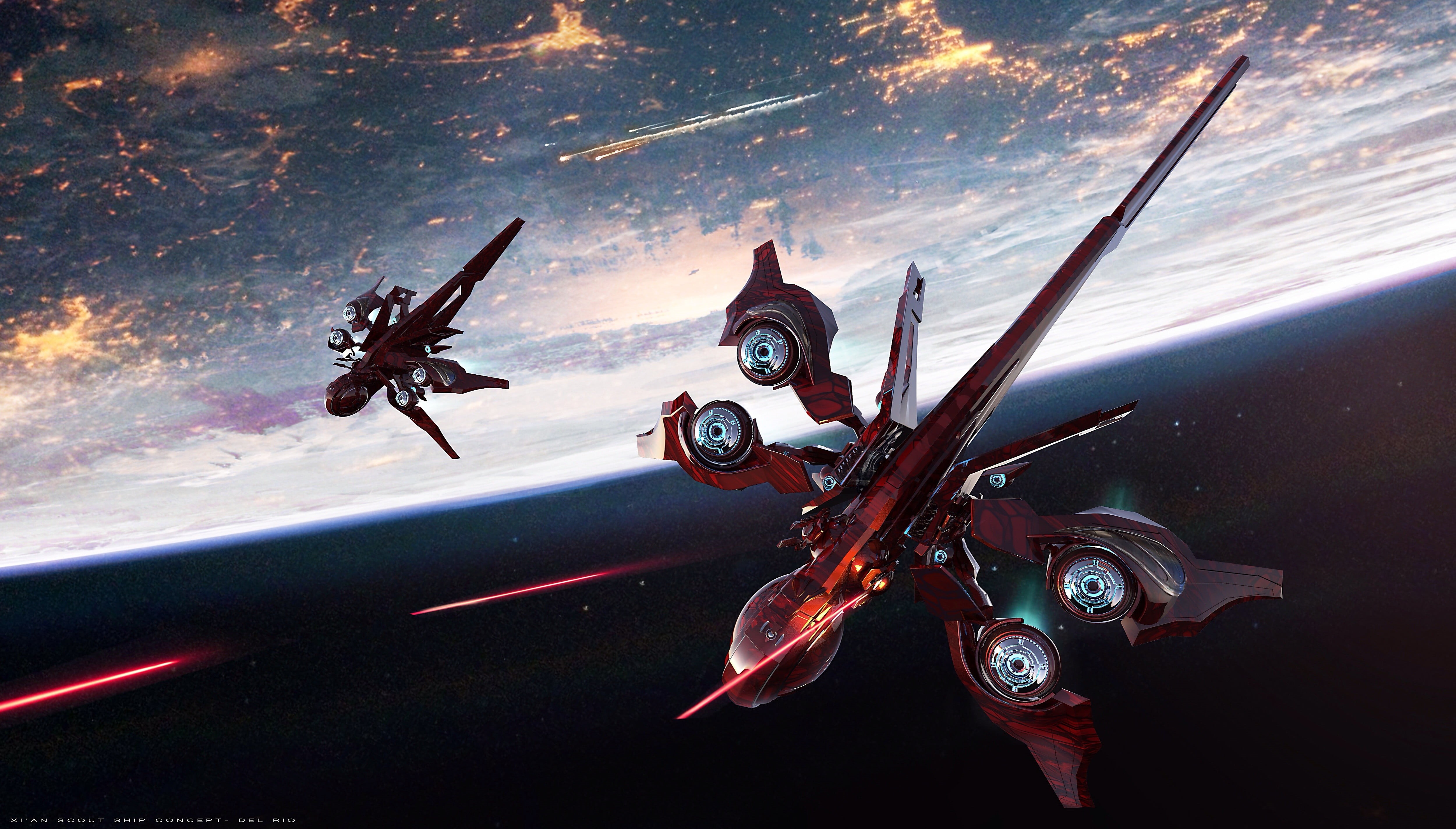 digital, land, space, indoors, technology, sea, video games, transportation, 4K, spaceship, retro styled, digital composite, game, airplane, mode of transportation, HD Wallpaper