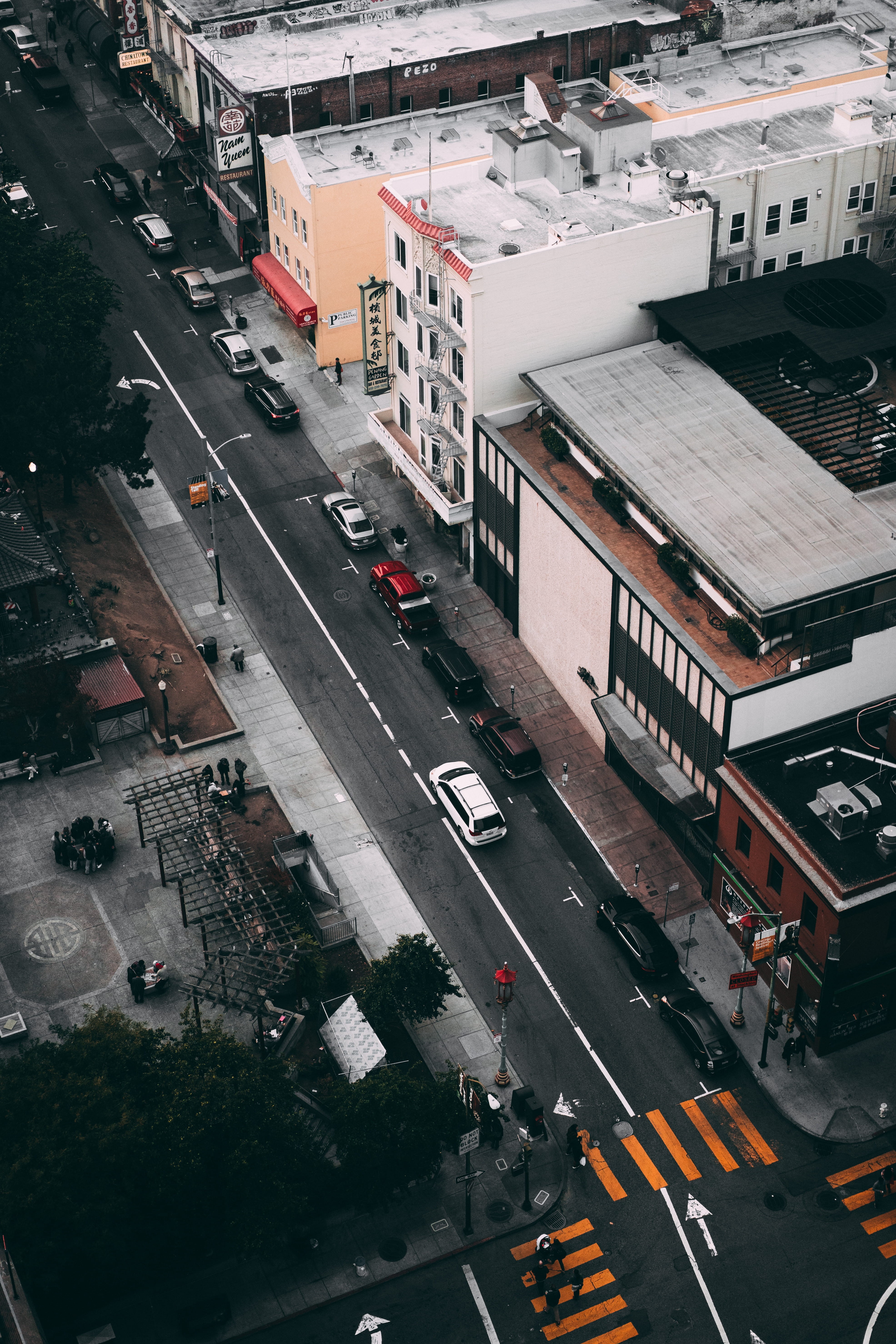 automobile, mode of transportation, transportation, symbol, tarmac, building, building exterior, street, near, crosswalk, person, nature, landscape, built structure, Phone HD Wallpaper