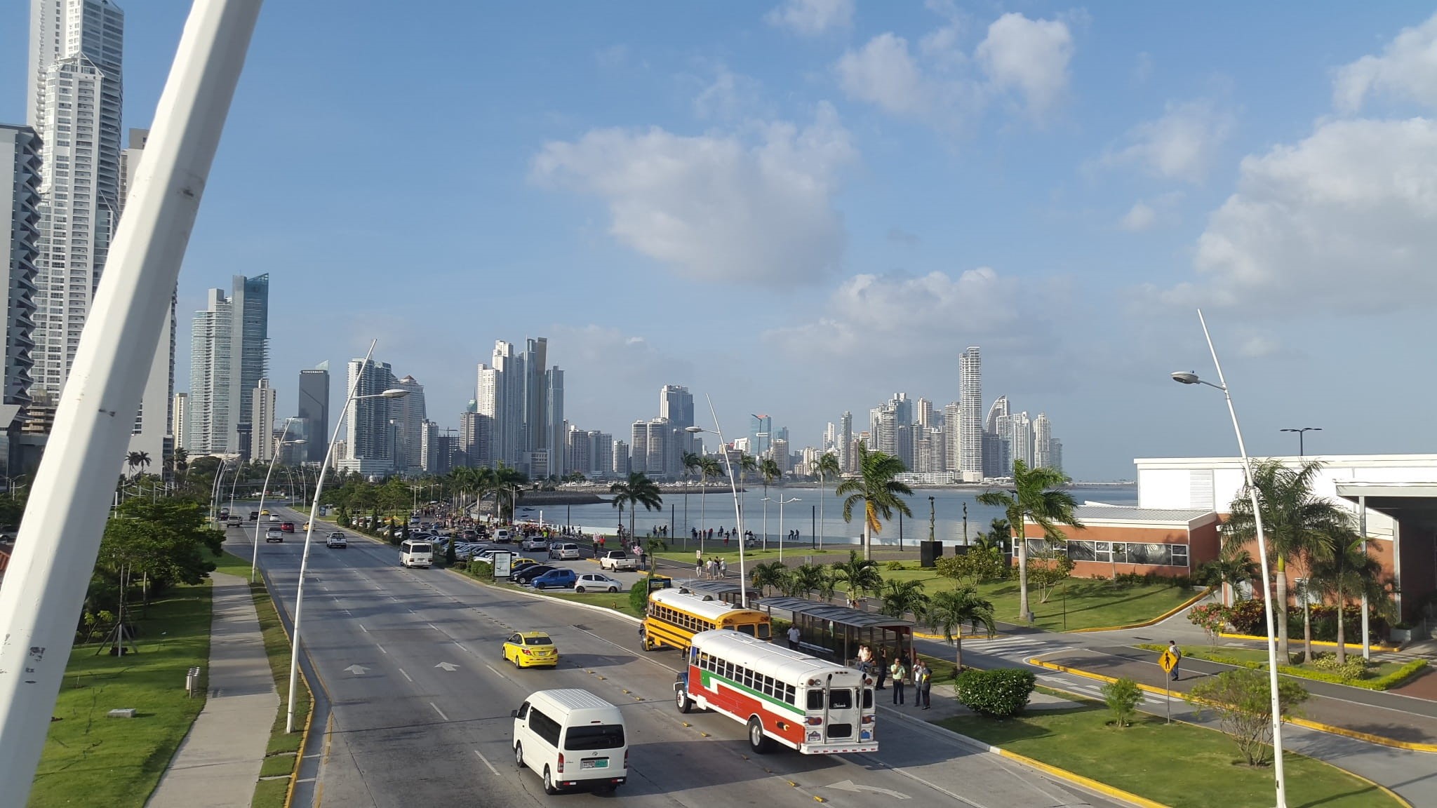 urban, construction, motor vehicle, mode of transportation, office building exterior, modern, outdoors, panama, torres, built Structure, 1080P, buildings, HD Wallpaper