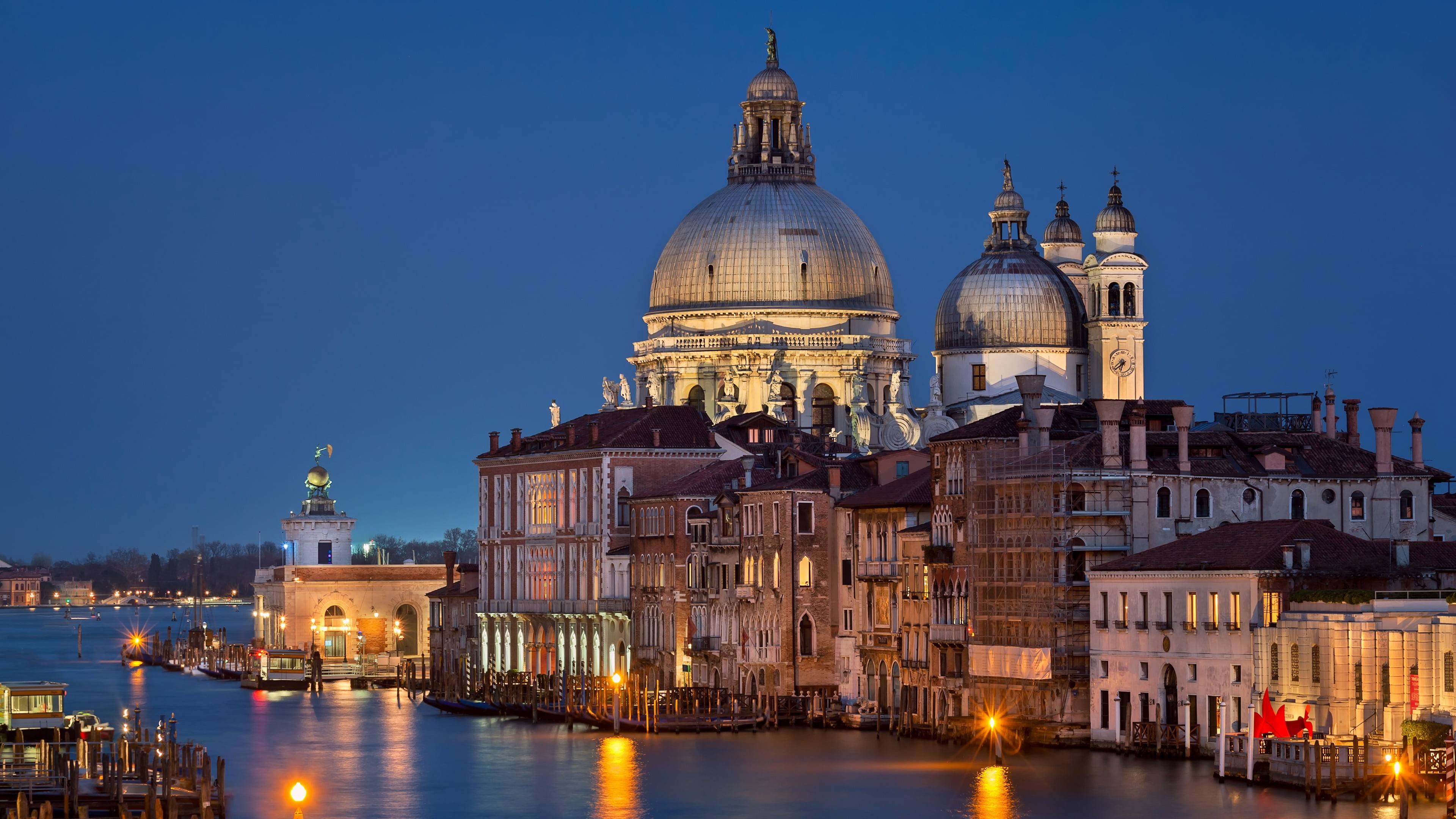 landmark, illuminated, city, dome, waterway, building exterior, belief, spirituality, architecture, italy, building, travel destinations, europe, tourist attraction, HD Wallpaper