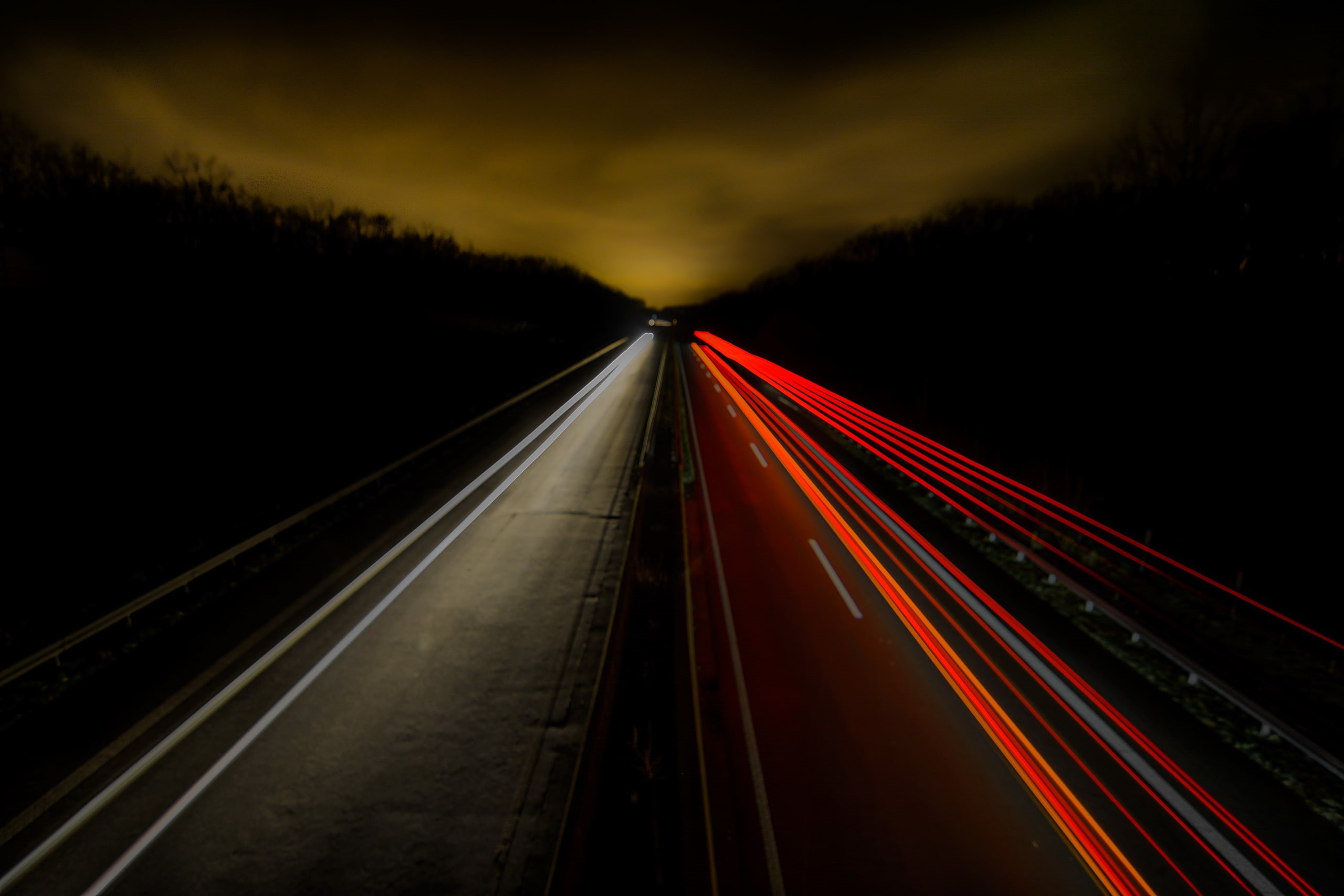 road, long exposure, 2K, traffic, dark, HD Wallpaper
