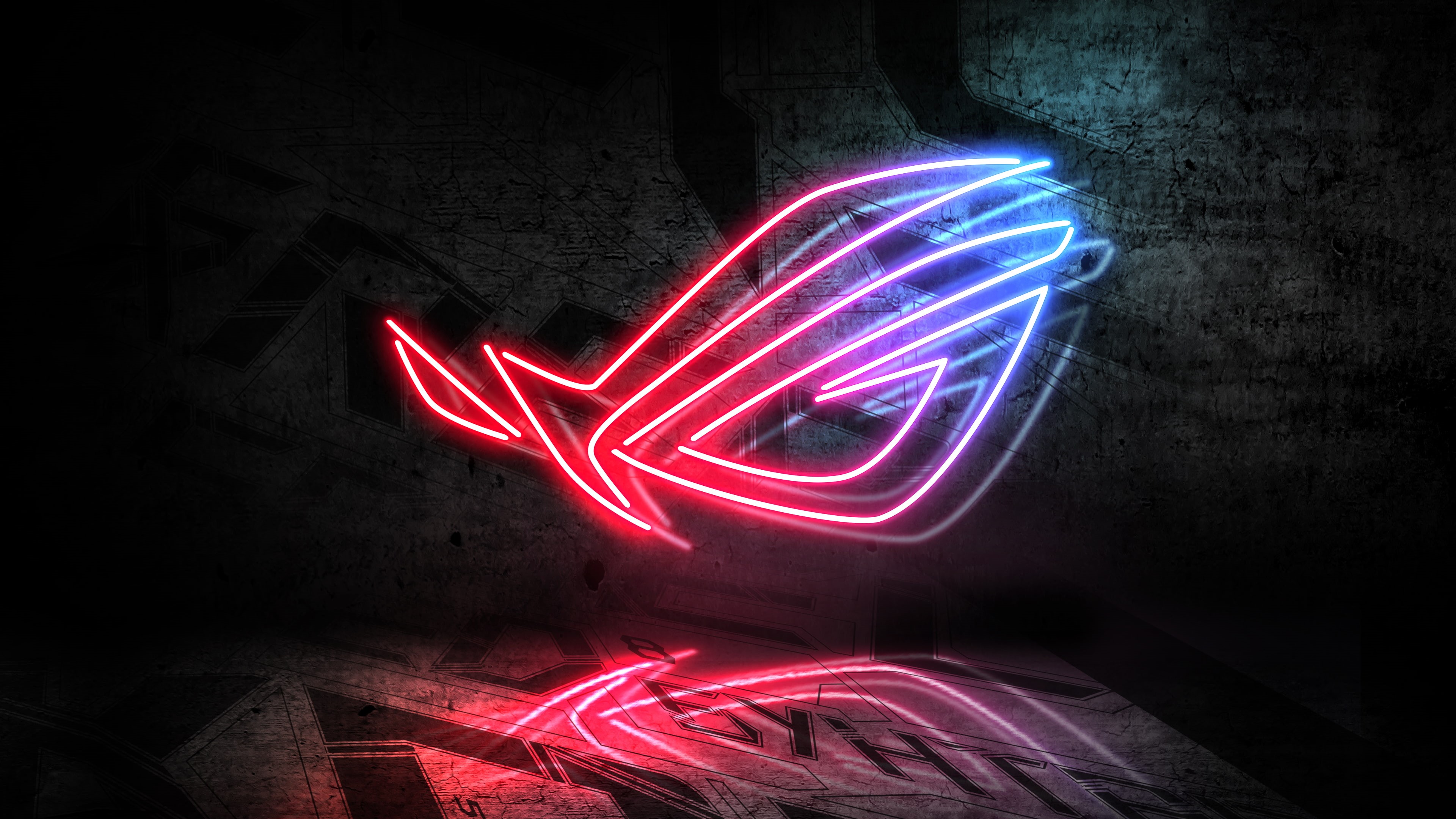 Neon sign, Asus, 4K, Republic of Gamers, 4K, Neon light, HD Wallpaper