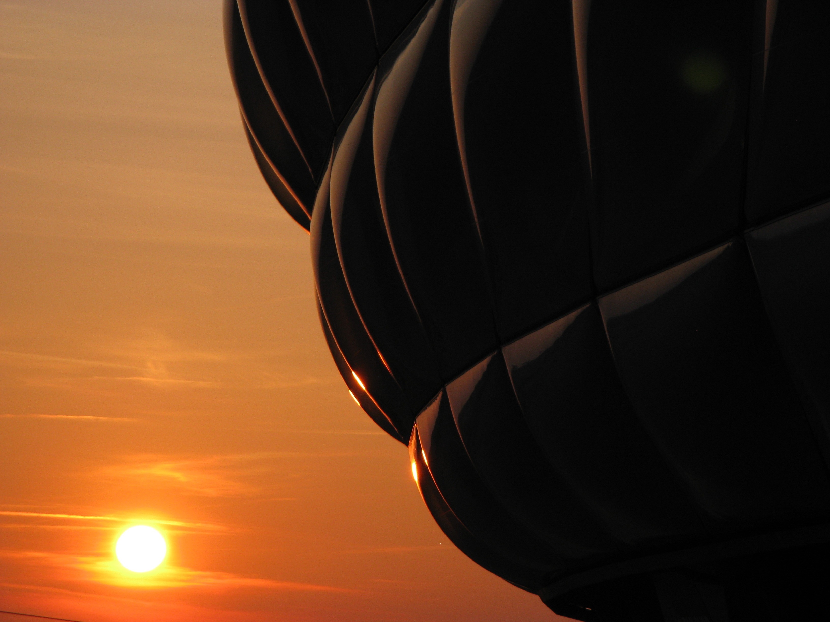 scenics - nature, design, sky, architecture, silhouette, back lit, beauty in nature, 2K, air vehicle, nature, outdoors, transportation, sun, built structure, HD Wallpaper